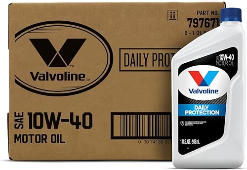 Valvoline Protección Diaria Aceite de motor convencional 10W-40, 1 cuarto de galón, caja de 6 unidades (el empaque puede variar)