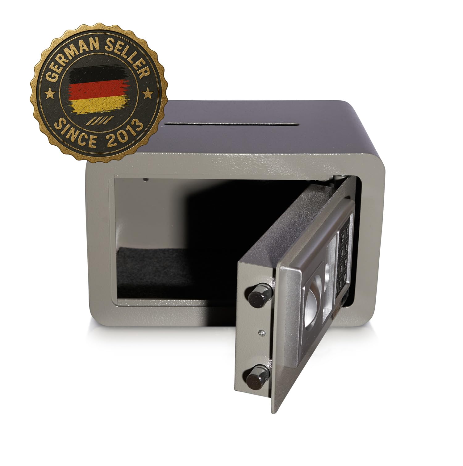 Kleiner Einwurftresor | Einwurfschlitz |Kassentresor| Rückholsicherung | Pin Code Elektronik Schloss