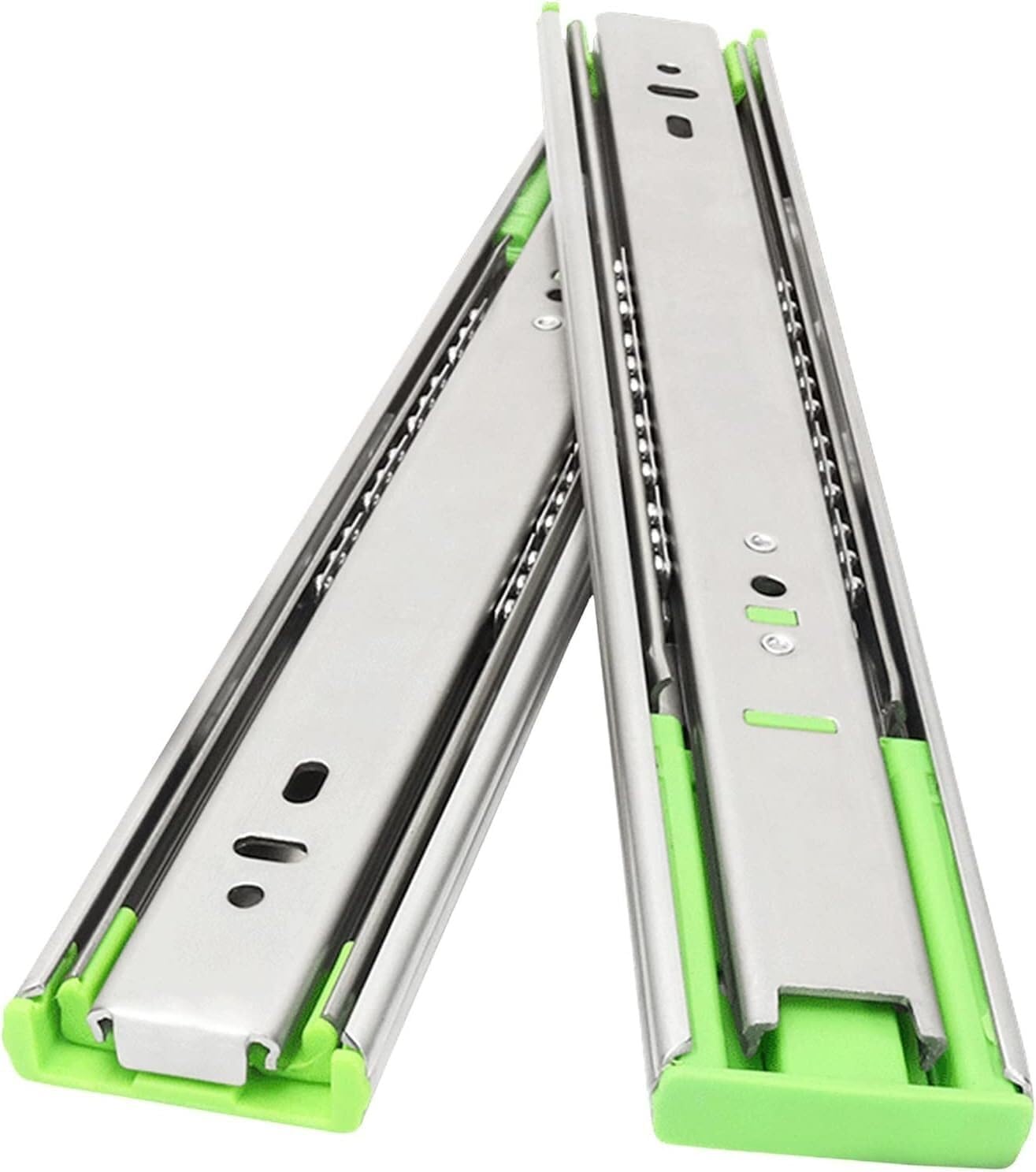 Drawer Slide Rail， Steel Drawer Ball Bearing Runners Slides,3 Folds Full Extension Side Mount Heavy Duty(30cm)
