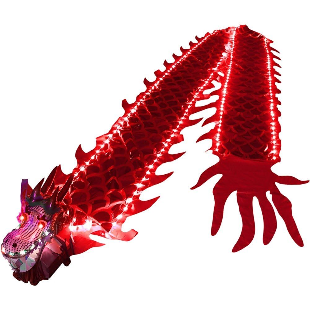 Ymxygz Dragon Dance Streamer, Colorful Dragon Ribbon Poi, Dragon Ribbon Dance Streamer Fun Outdoor Performance Prop