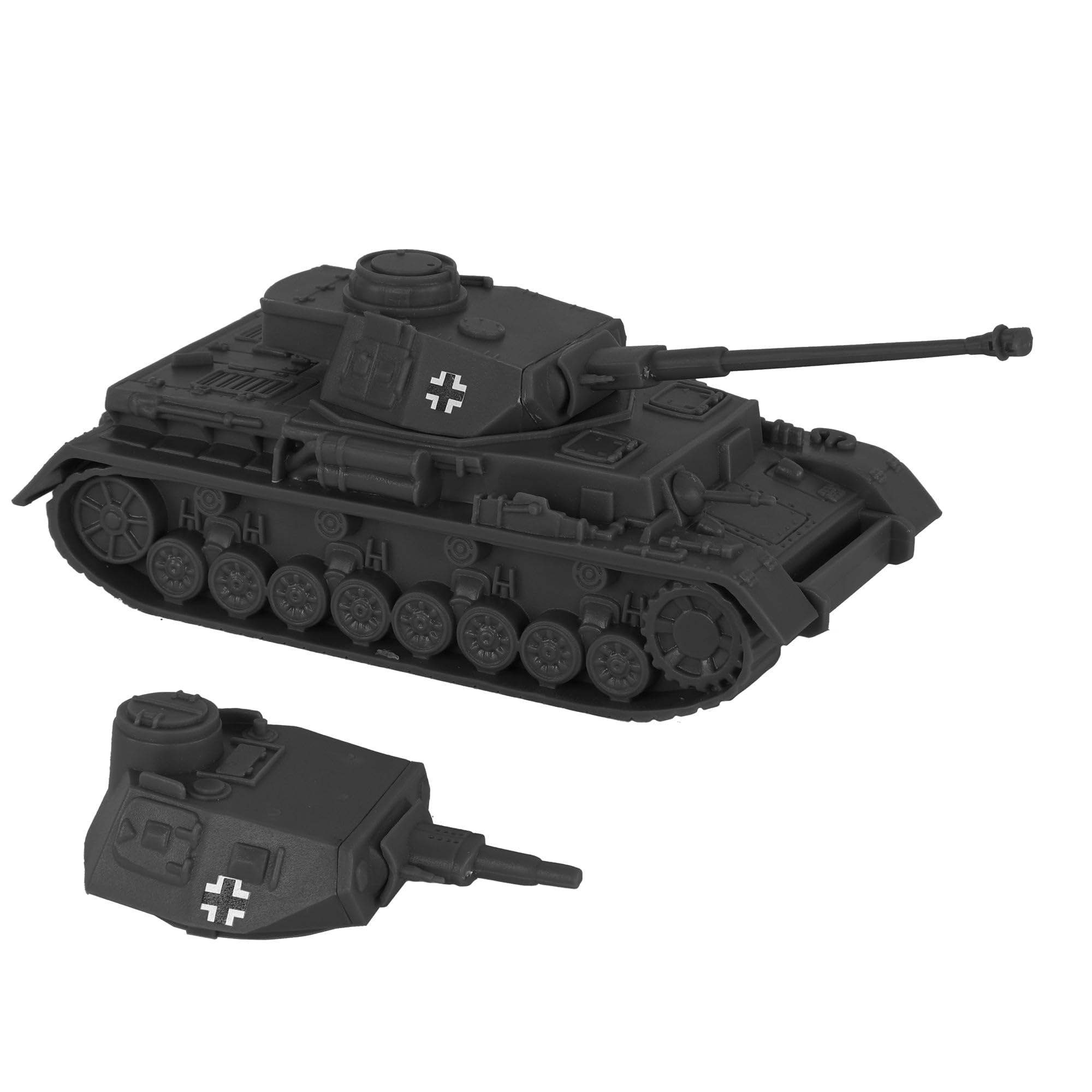 BMC CTS WW2 German Panzer IV Tank - Dark Gray 1:38 Plastic Army Military Vehicle