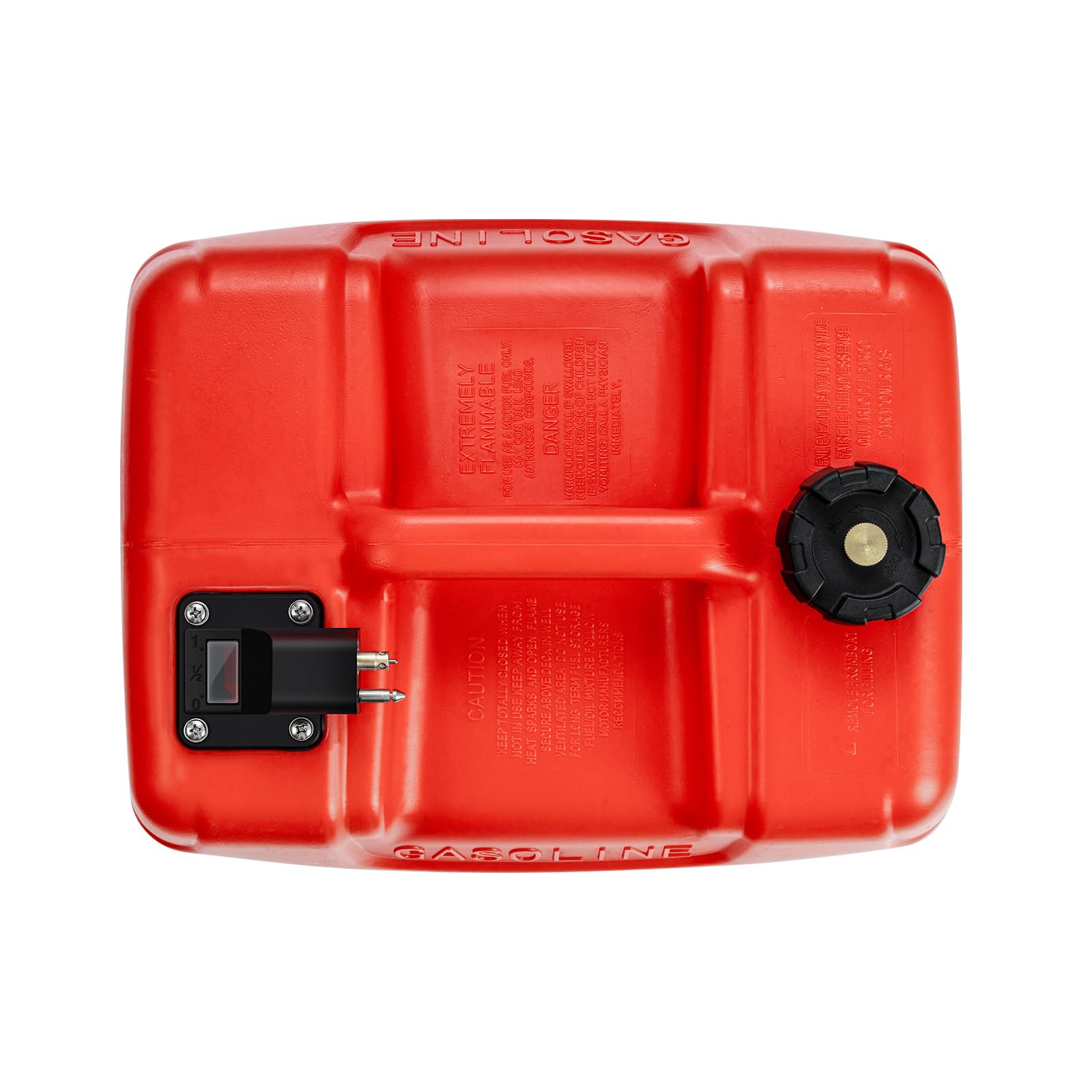 VEVOR Tanque de Combustible Marino, 12 L Tanque de Combustible Portátil para Barcos con Motor Fueraborda Tanque de Combustible de Plástico para Barcos Marinos con Manguera, Fácil de Traer