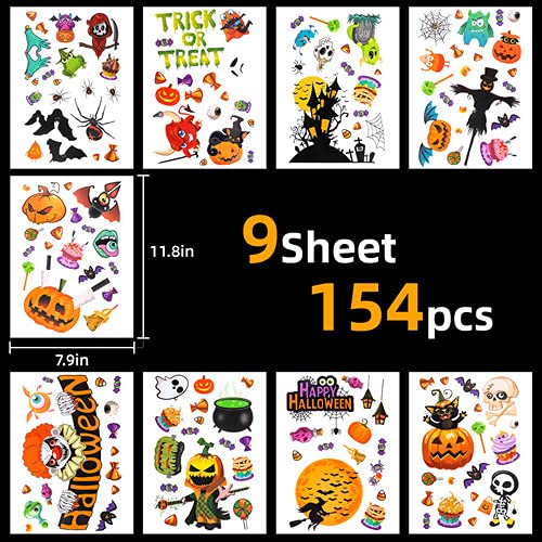 Adesivi per finestre di Halloween, 9 fogli