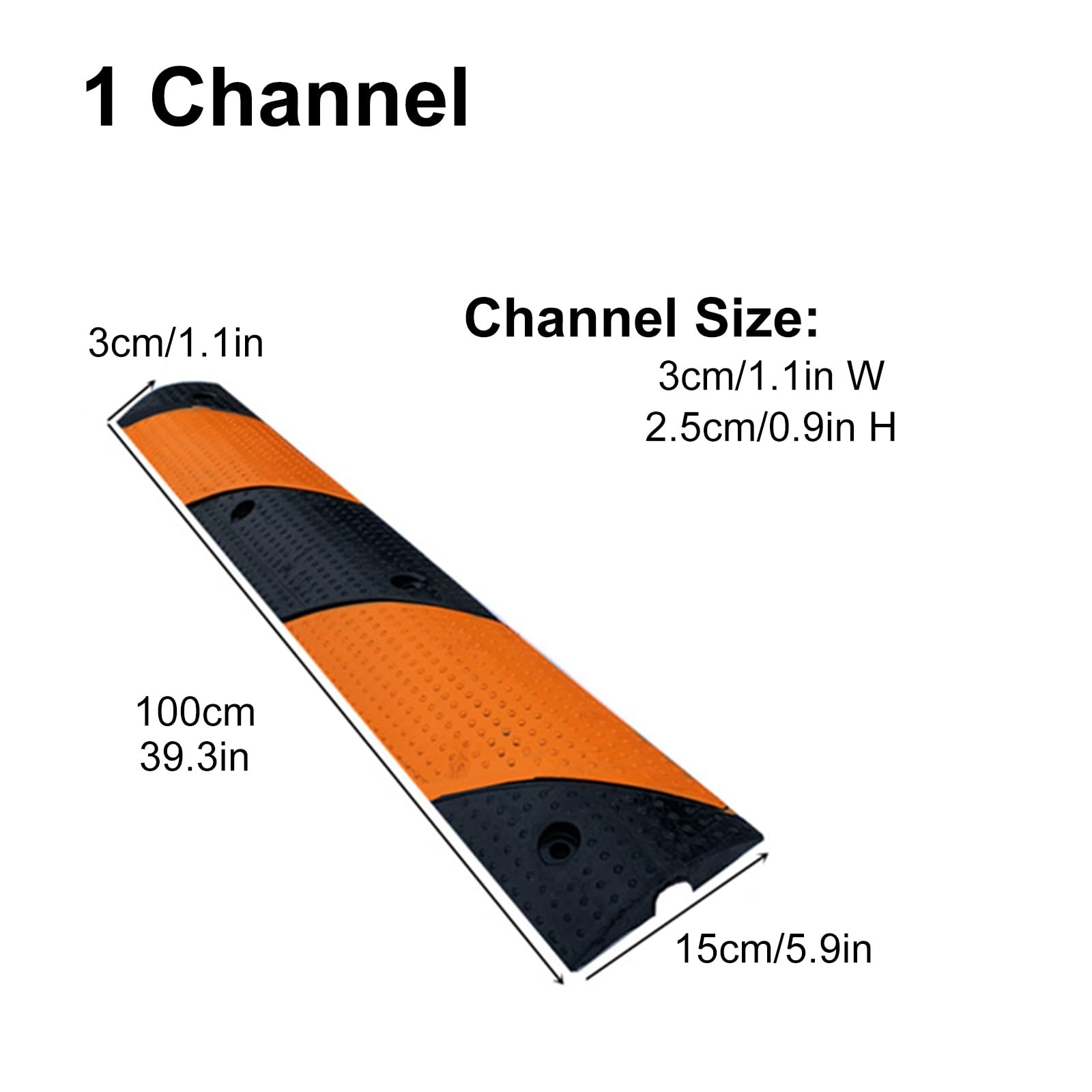 Tope de Velocidad de Goma, Pasacables Suelo, Rampa Protectora de Cable de Alta Resistencia, Camino de Entrada, Jorobas de Velocidad de Camino de Tráfico Modulares para Garaje (Color : 1 Channel-21)