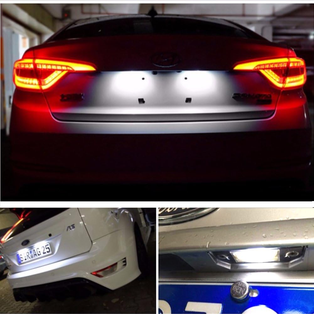 36-LED License Plate Light for Ford Focus C-MAX 2003-2007 / Focus MK2 2003-2008, 6500K Pure White 1.44W Plug and Play IP68 Waterproof