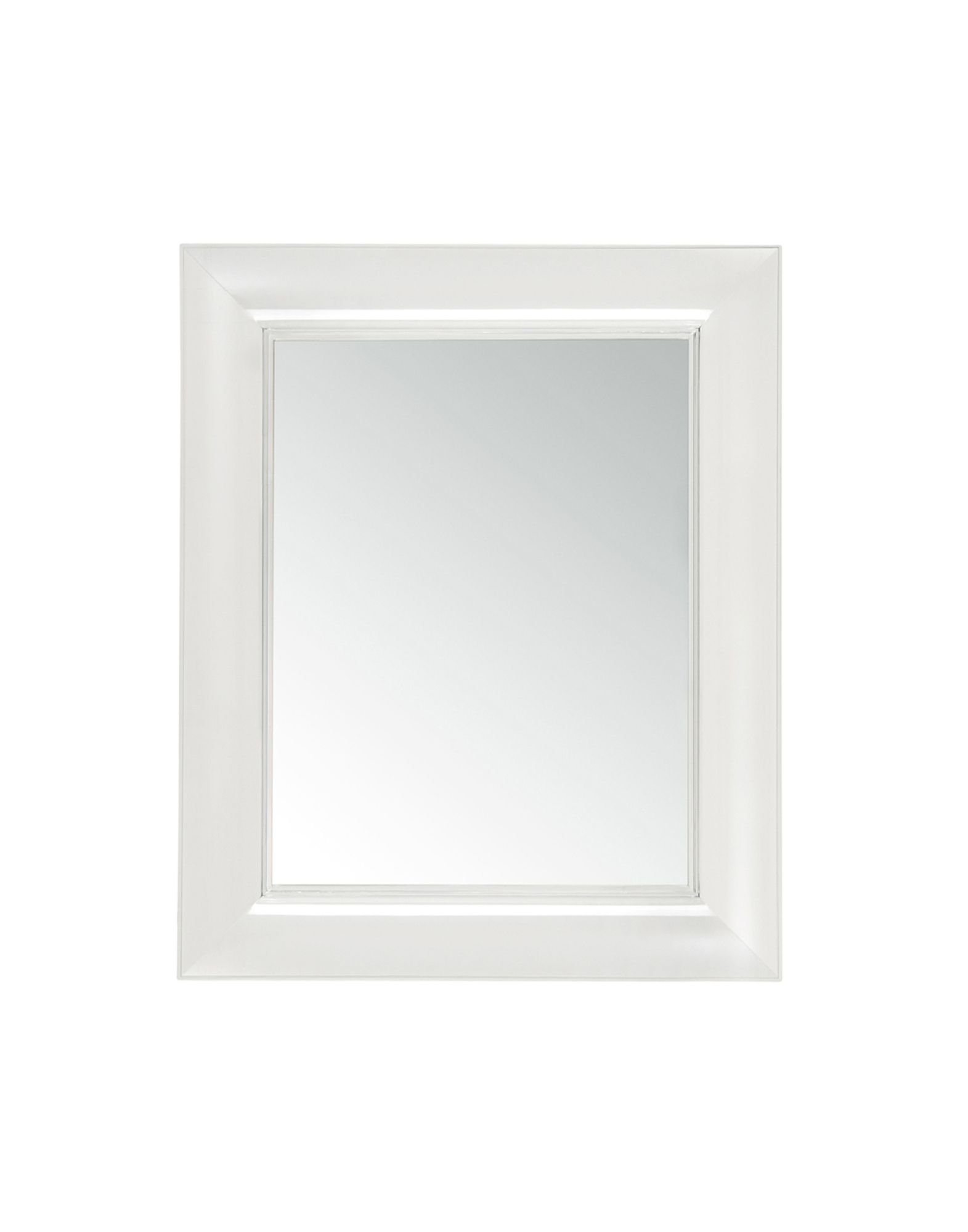 Kartell Francois Ghost Specchio da Parete, PMMA, Bianco (Cristallo), 65 x 79 cm