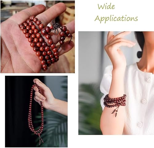 Miniatura 6 de Mega Pet Kit de fabricación de pulseras, 324 cuentas redondas de palisandro, 6 cuentas de madera natural, 12 cuentas redondas de cabeza de Buda de