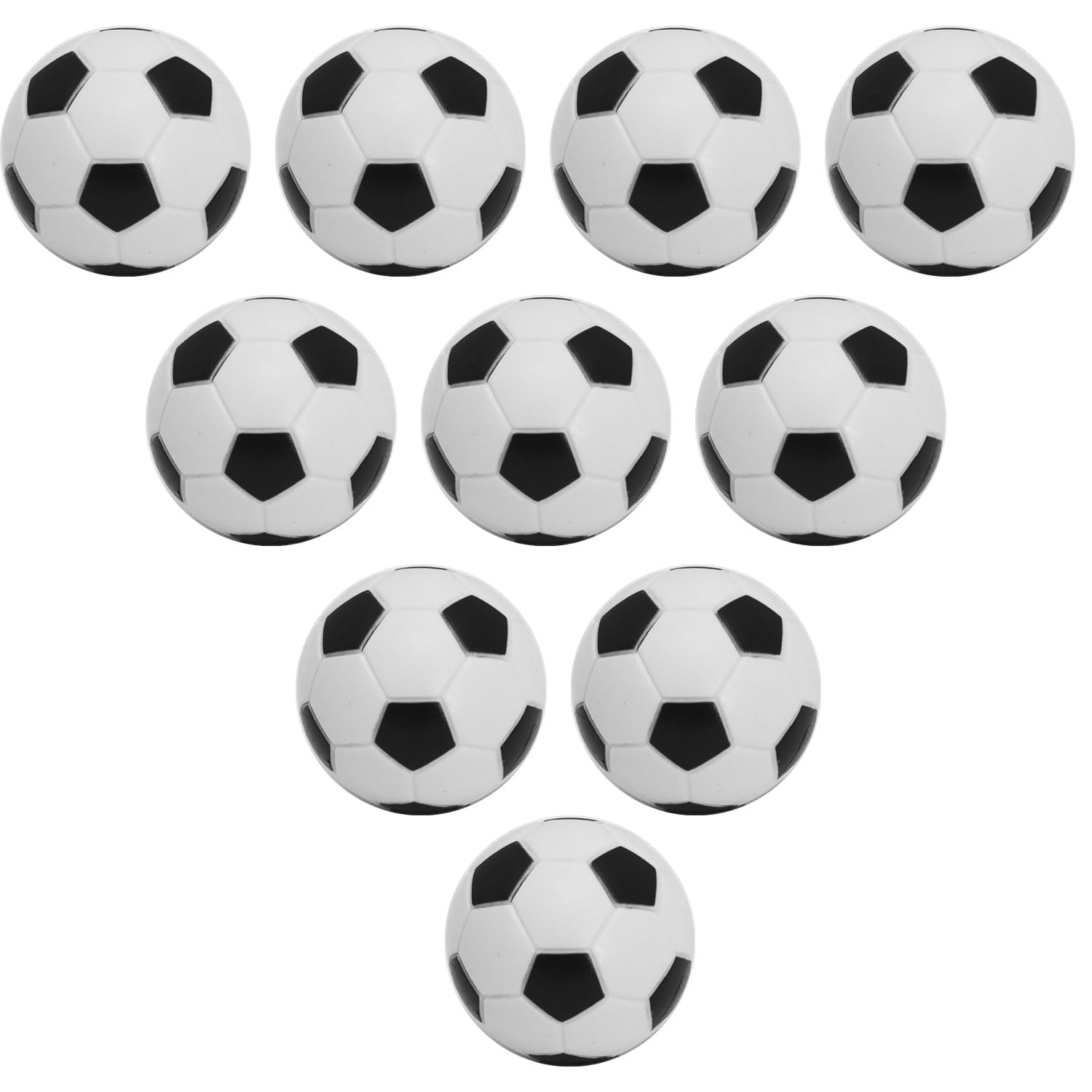 EYEPOWER Balles Baby Foot Ensemble de 10 pièces | Balle en Plastique Dur antidérapant 31mm 16g | Ballons de Football en Miniatur