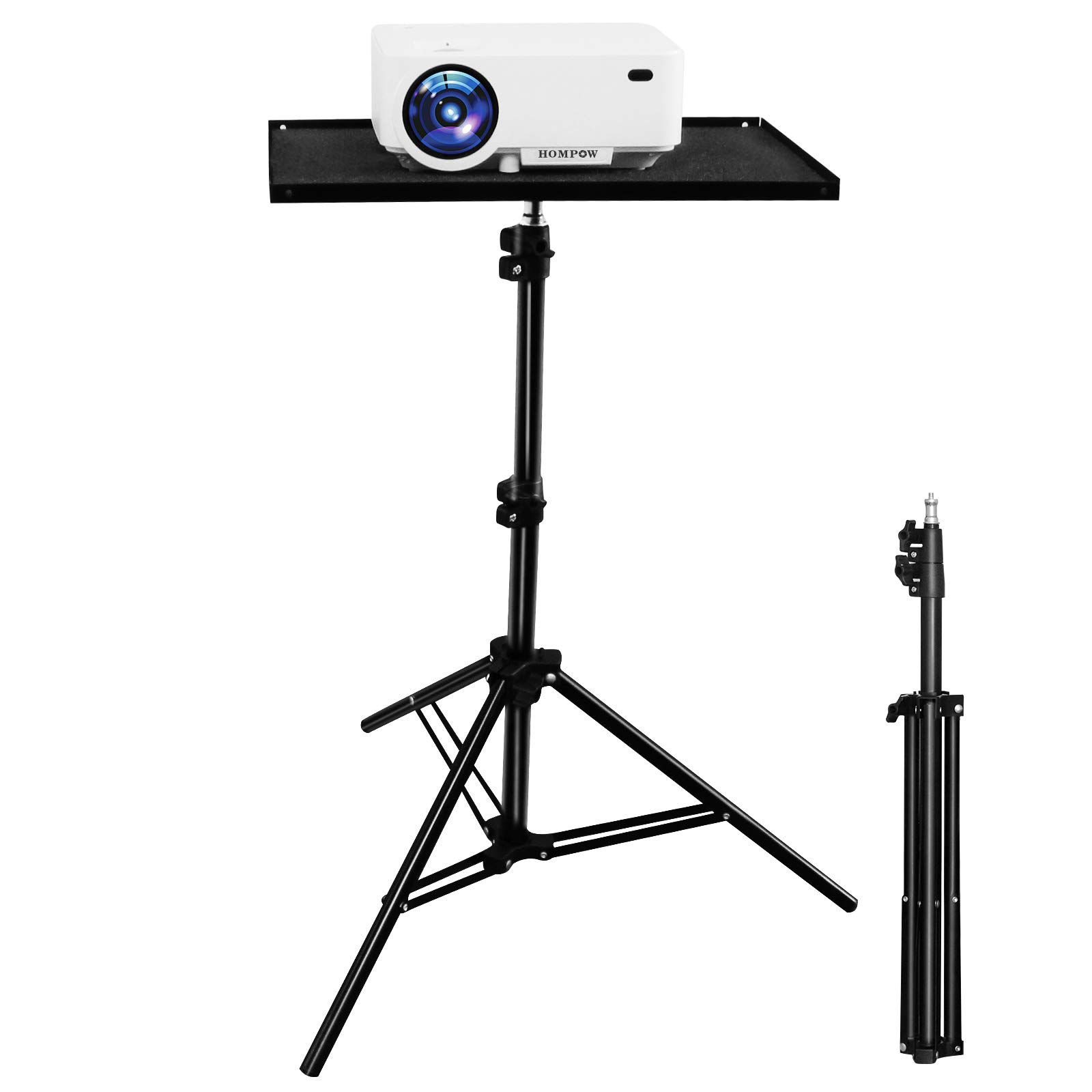 Projector Tripod Stand, Universal Aluminum Laptop Projector Stand, 24.8" to 61.8" Adjustable Univers