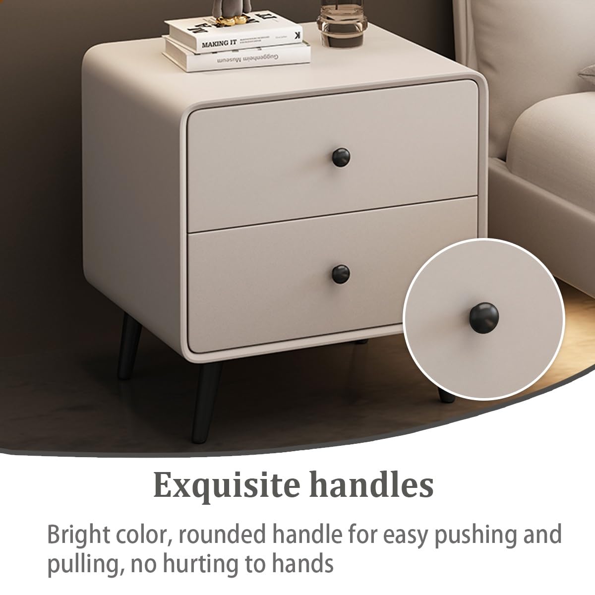 Table d'appoint moderne Nightnd pour chambre - Table d'appoint 2 D - Table d'appoint pour chambre, bureau, salon (couleur D 35 cm)
