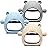 Chumia 3 Pack Teething Toys for Babies 0-6 Months Silicone Hand Teethers Baby Anti Dropping Hand Pacifiers Infant Chew Toys for Sucking Needs(Beige, Gray, Blue)