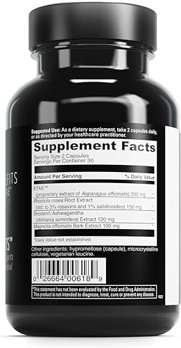 Miniatura 2 de DaVinci Labs Cortisol Beneficios - Suplemento dietético para apoyar niveles saludables de cortisol y salud suprarrenal - Con extracto de