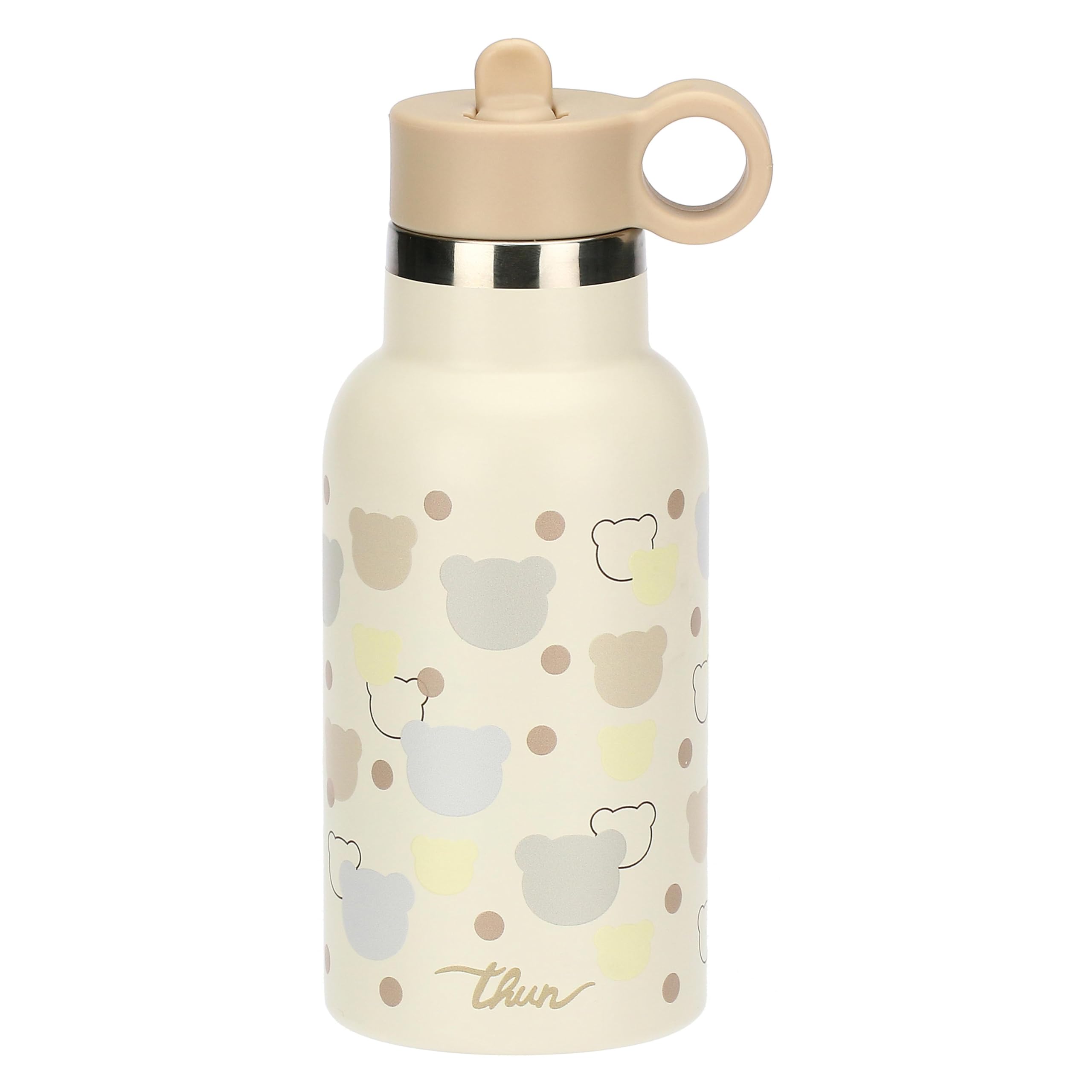 THUN - Insulated Bottle - Stainless Steel, PP, Silicone - Baby Dolce Fattoria Collection - Ø 7-18.8 cm h