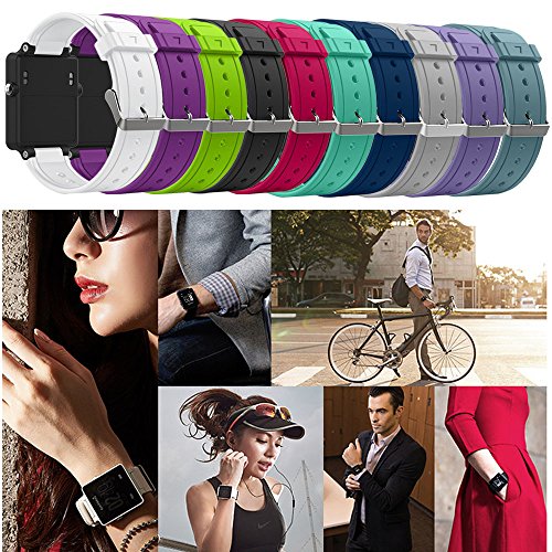 QGHXO Band for Garmin Vivoactive, Soft Silicone Replacement Watch Band for Garmin Vivoactive/Vivoactive Acetate (No Tracker, Replacement Bands Only) (10PCS Bands)