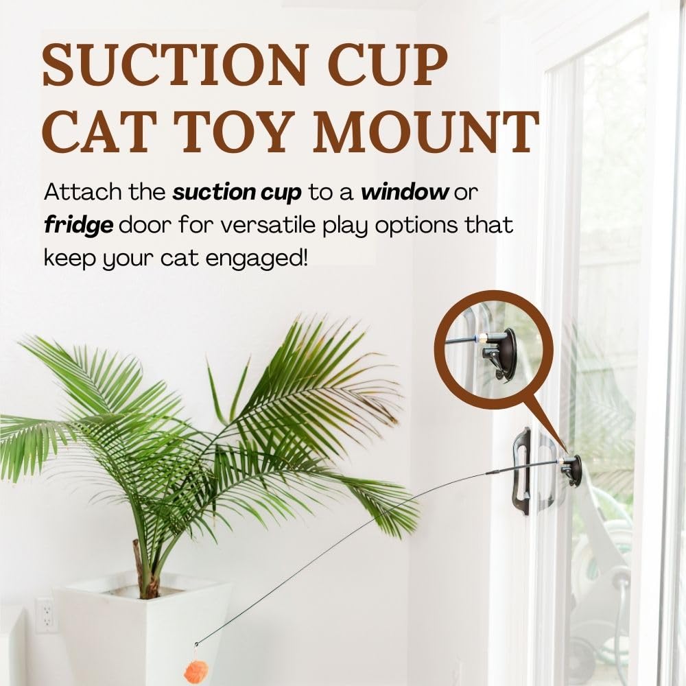 Juguete interactivo para gatos con ventosa para gatos, simulación de pájaros, juguete interactivo para gatos, simulación de pájaros, piso de gato, juguete para gatos de interior, juguete interactivo