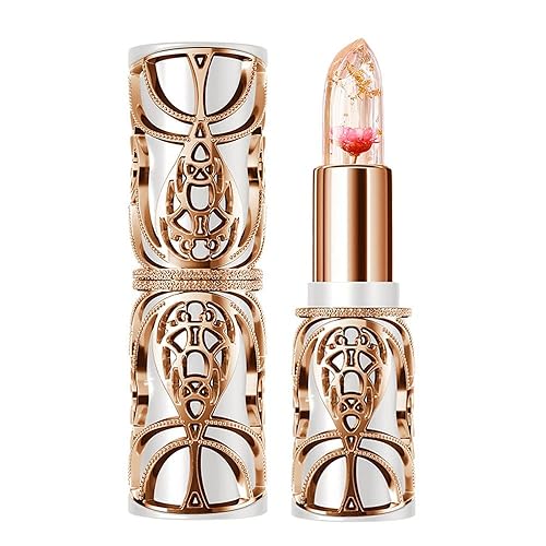 SWETIYOU Crystal Flower PH Lip Balm Color Changing Magic Lipstick Jelly Flower Bálsamo labial de lujo Lápiz labial de estado de ánimo Cambio de