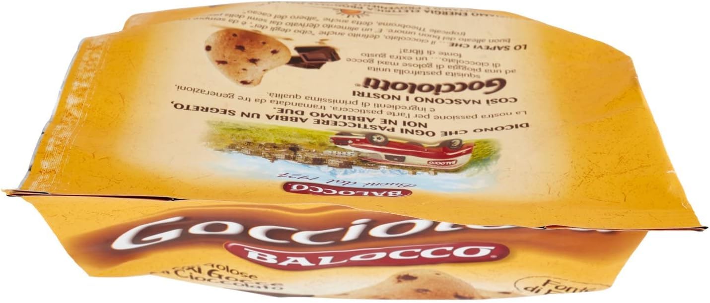 Balocco Gocciolotti Biscotti con gocce di cioccolato Kekse mit Schokoladenstückchen biscuits cookies 100% Italienische Kekse 3x 700g + Italian Gourmet polpa 400g