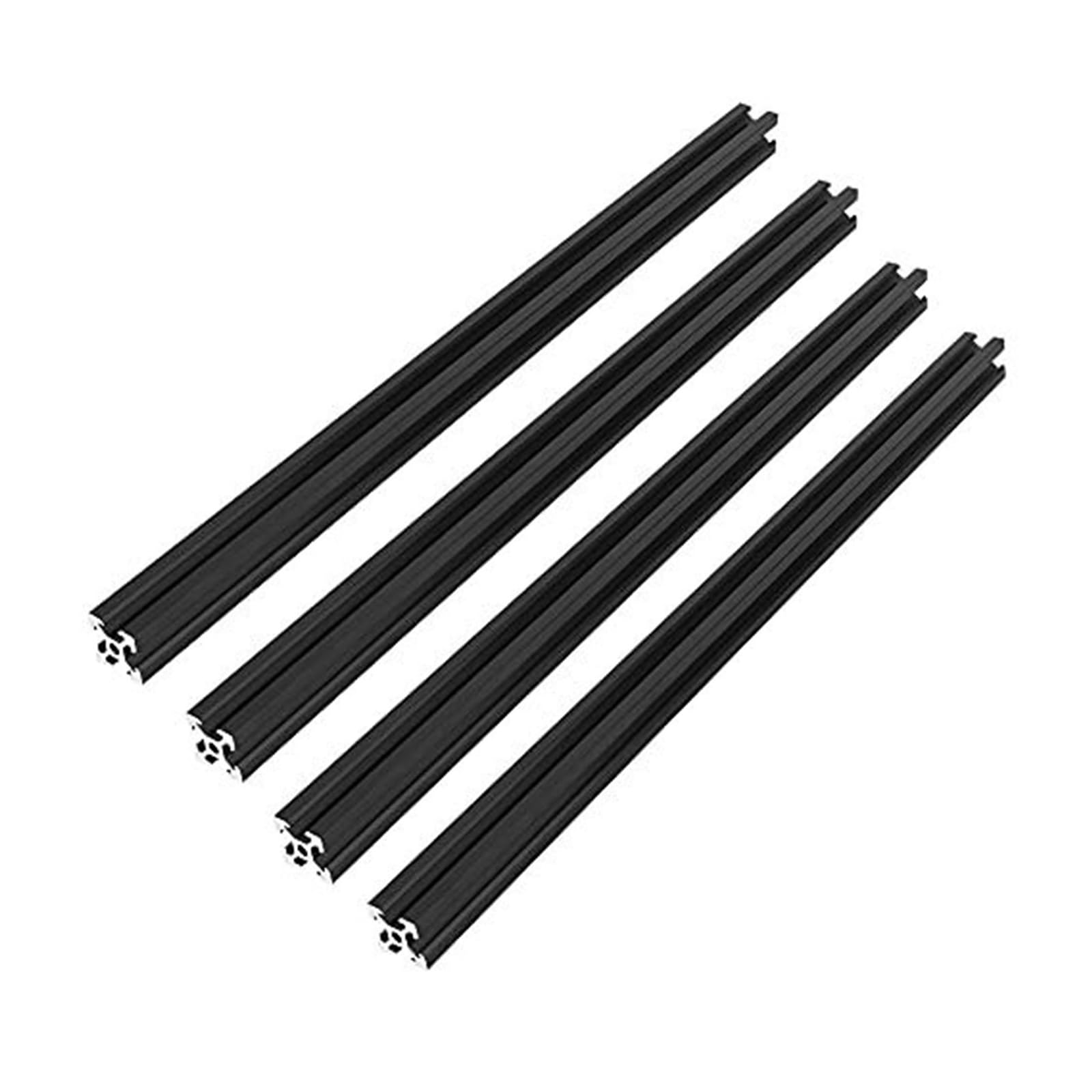 2020 V-Slot 2020V European Standard Black Aluminum Profile Extrusion Linear Rail for CNC 3D Printer DIY 1/4PCS(4Pcs 2020 V-Slot,100mm)