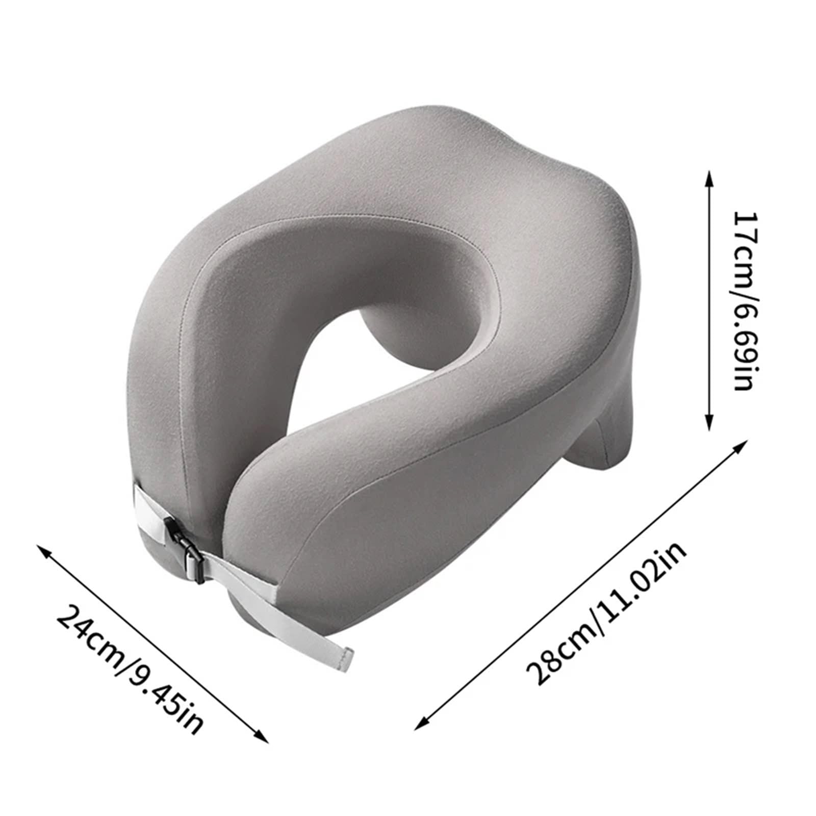 Almohada Viaje Almohada de Viaje Espuma viscoelástica for el Cuello, Ideal for avión, Oficina, Siestas, Dormir en Vuelo(Pink)