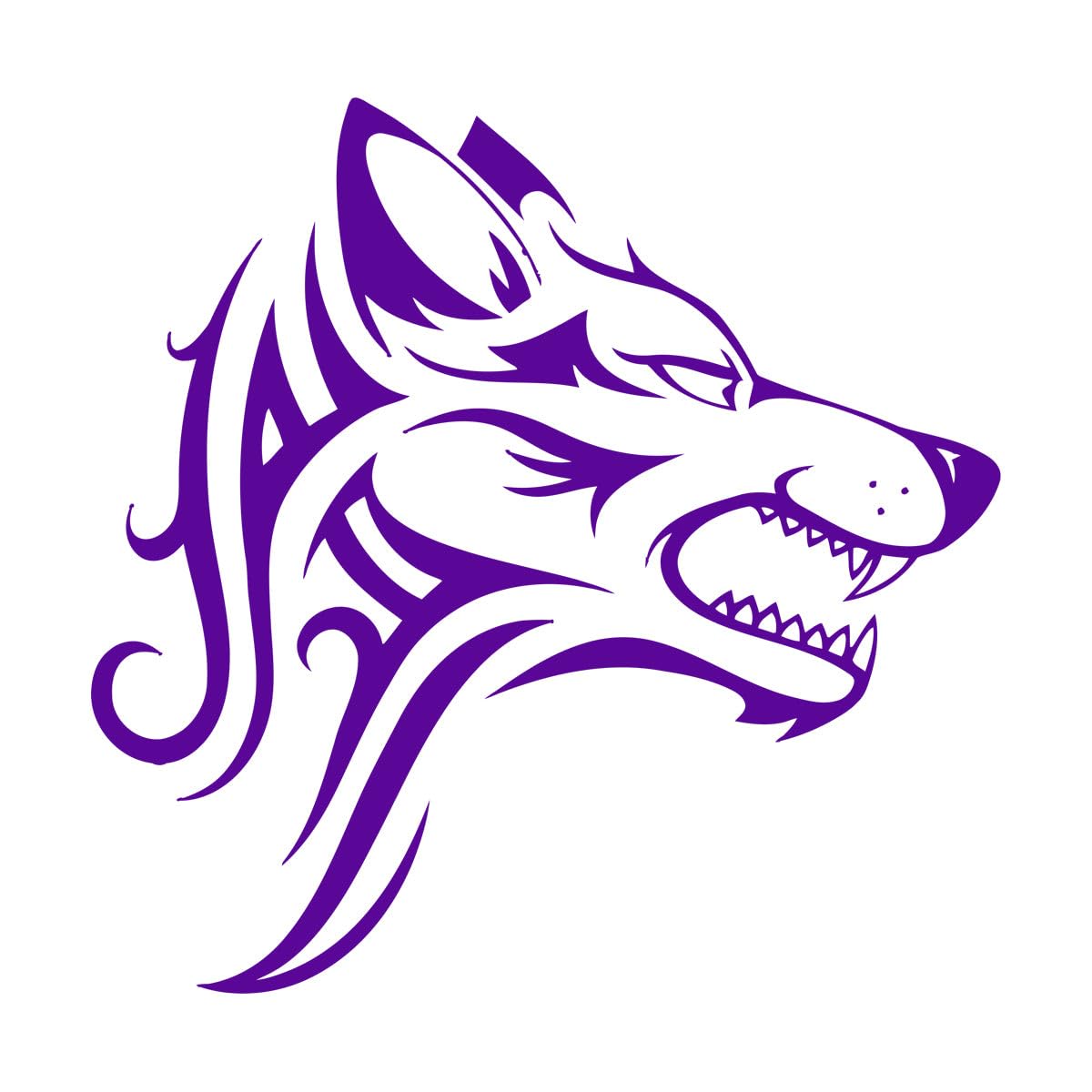 Tribal Wolf Wall Decal Beast Wild Animal Vinyl Sticker Home Decor Living Room Bedroom Waterproof Art Decal Mural Wallpaper Extra Large - 75x77cm โ image 1