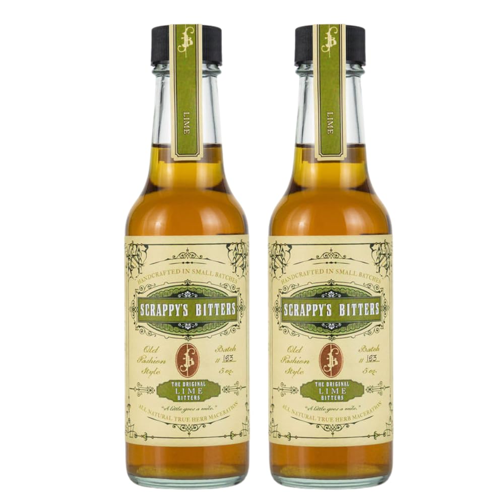 Scrappy's Bitters - Lime, 5 Oz - Organic Ingredients, Finest Herbs & Zests, No Extracts, Artificial Flavors, Chemicals or Dyes. Made in The USA! (Pack of 2)