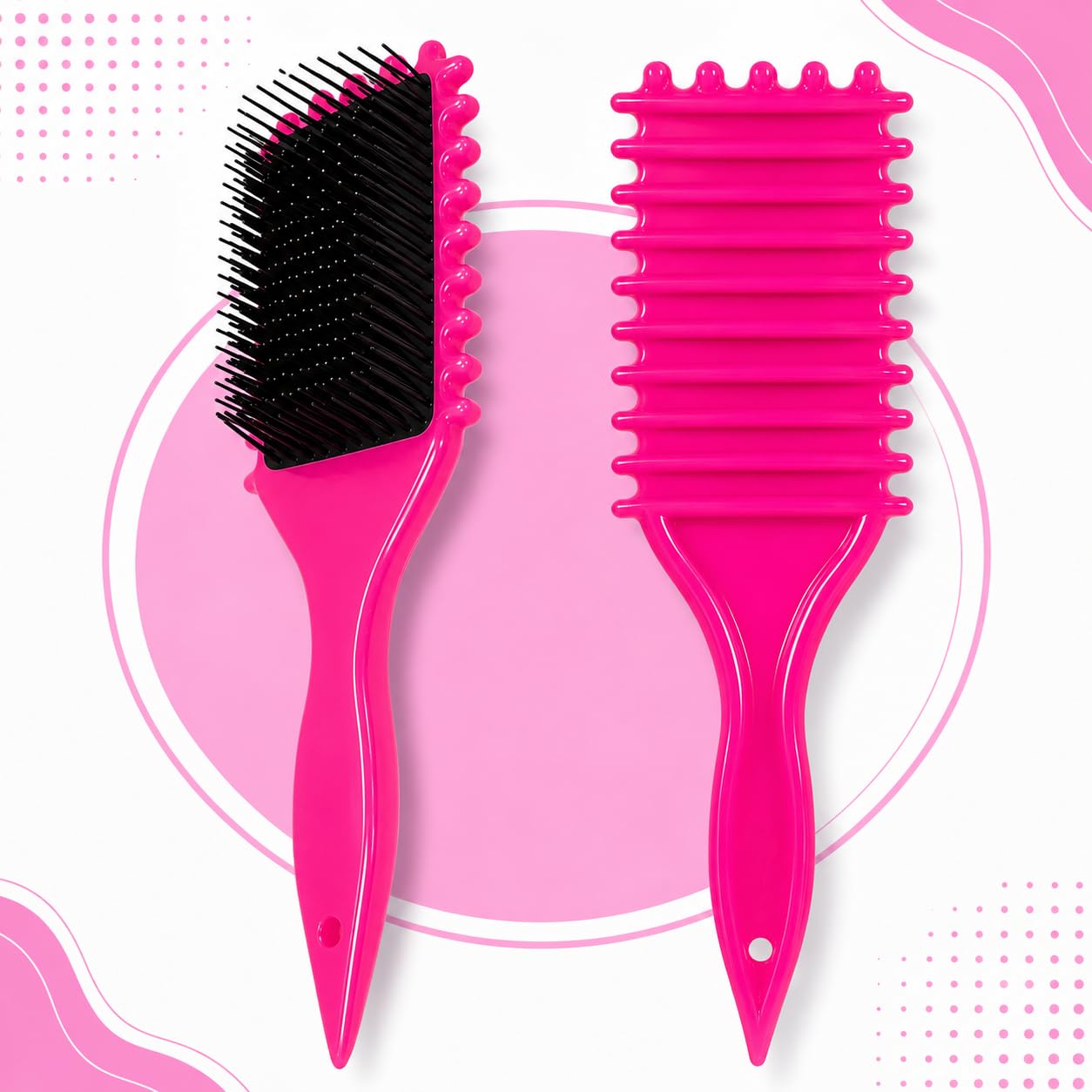 Escova de Cabelo Fitagem Onda Gringa Finalizadora - Modelar e Definir Cachos e Ondas -