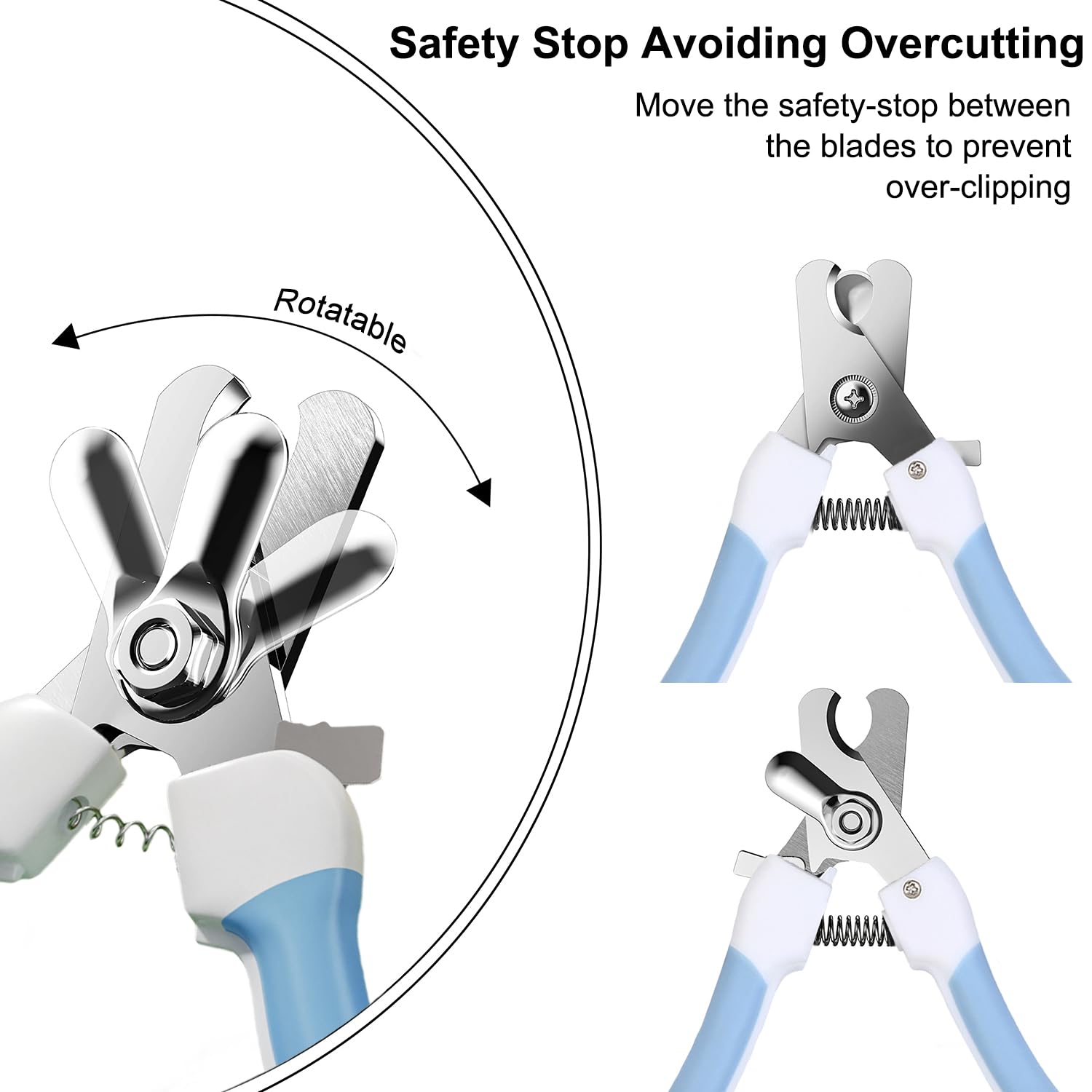 JOOTUEPO Cat Nail Clippers Professional Pet Nail Trimmers for Cat, Small Breed Dog, Rabbit and Small Animal, with Safety Guard to Avoid Overcutting - With Nail File - Image 4