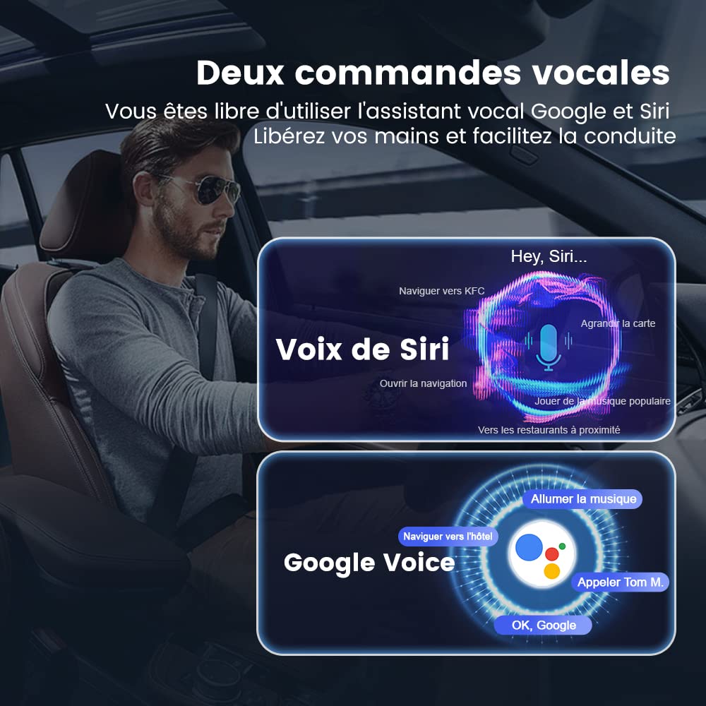 Carlinkit 5.0 2air carplay sans Fil et Android Auto sans Fil Adaptateur,2026 CarPlay Android Auto sans Fil 2 en 1,pour Les Voitures OEM avec CarPlay et Androidauto,Prend en Charge OTA,5GHz WiFi