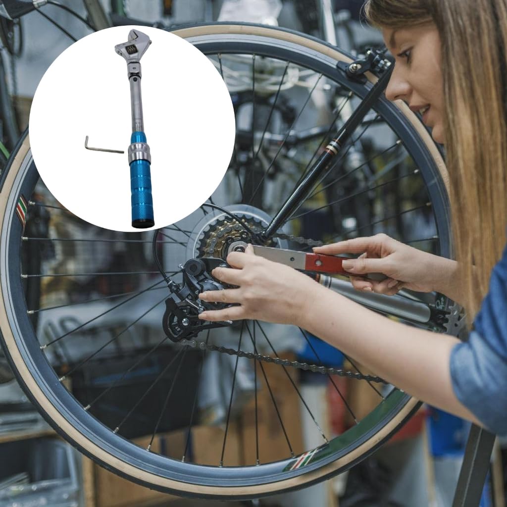 Ergonomiczny klucz dynamometryczny z obrotową głowicą 0-30 mm regulowany do rowerów ciasna przestrzeń