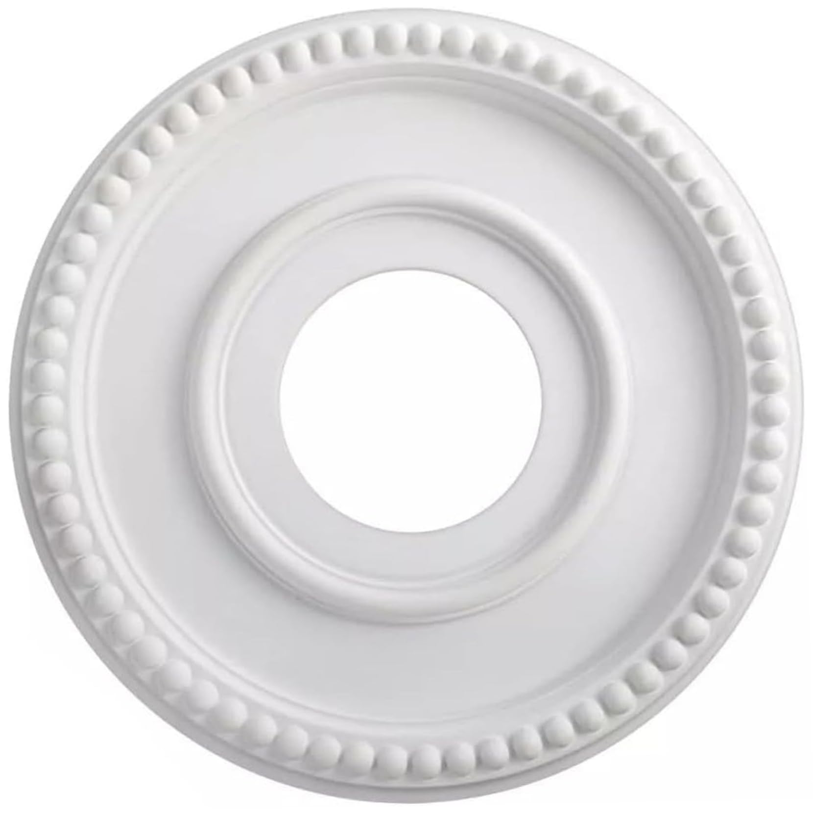 Éclairage et rose de plafond blanche de style européen 12,4" mini