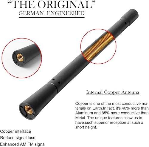 Miniatura 6 de VOFONO Antena corta para Dodge Ram 1500 2500 3500 2009-2024, accesorios para camiones Dodge Ram 1500, 7 pulgadas Stubby Dodge Ram Classic Warlock