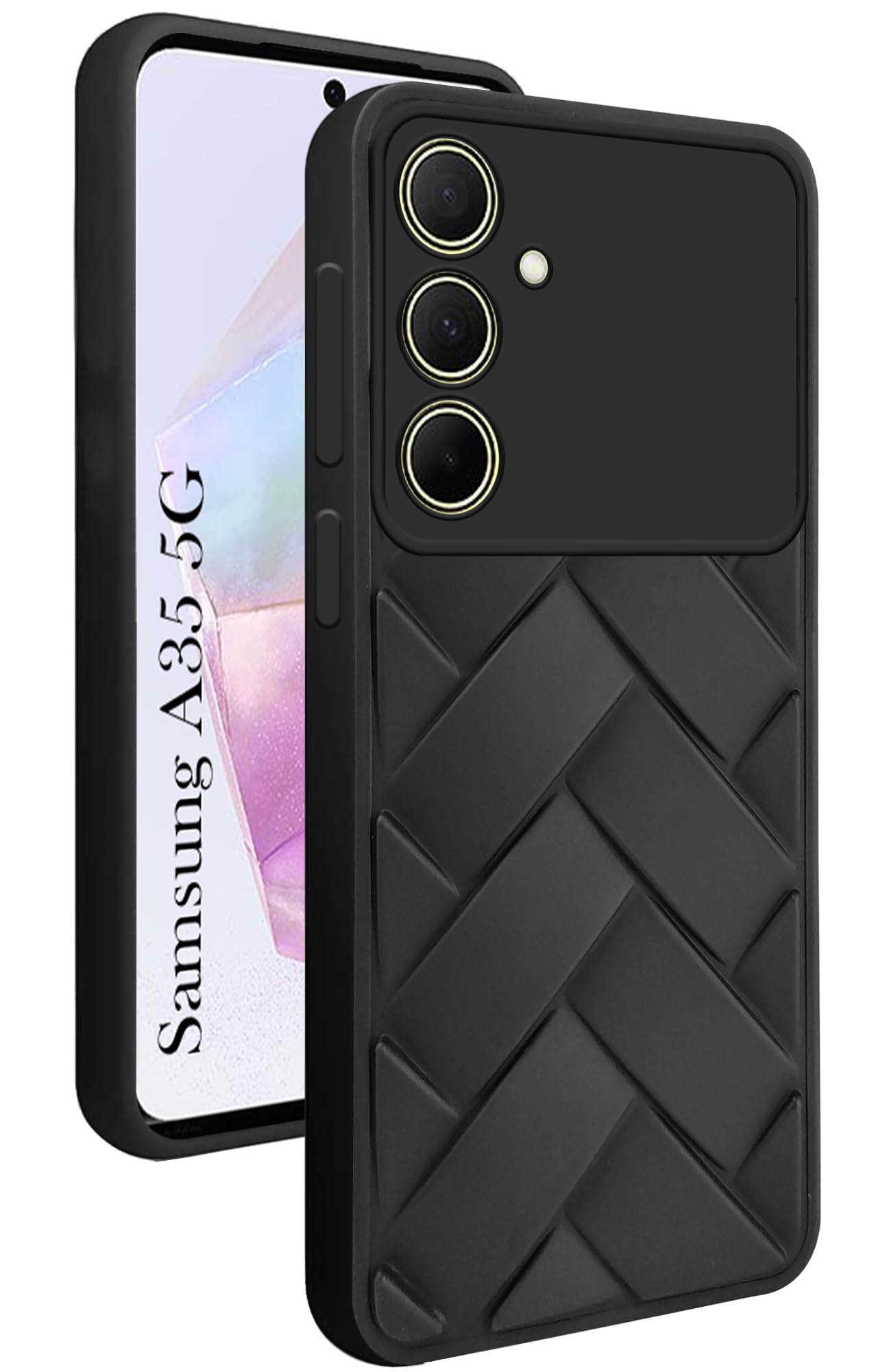 Jkobi Back Cover Case for Samsung Galaxy A35 5G (Wave Texture Design | Bumper and Camera Protection | Slim Soft Touch | Black) (B0D44TDTK6) Amazon Price History, Amazon Price Tracker