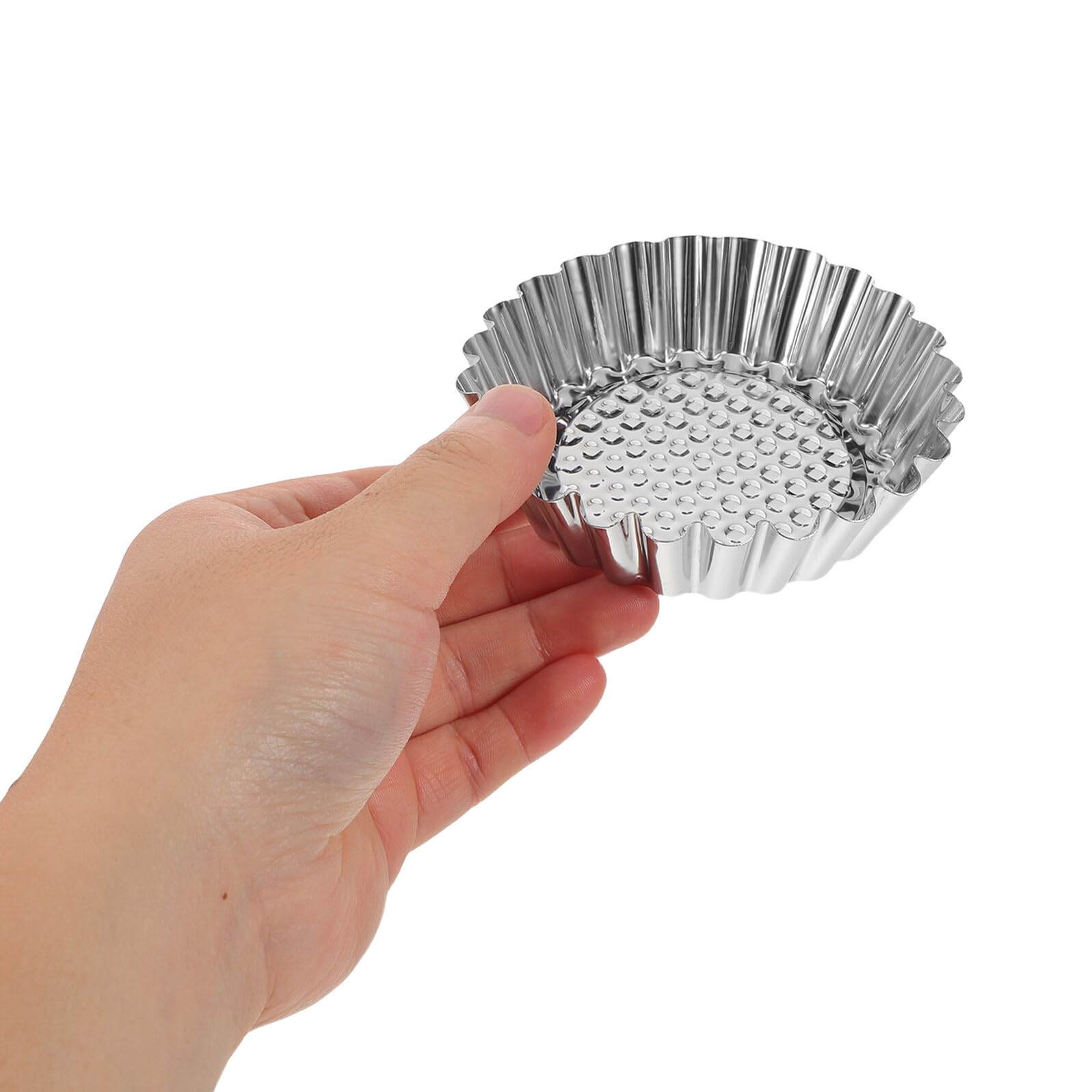 30 Piezas Moldes para Tartas de Acero Inoxidable Molde Antiadherente para Tartas Pasteles y Cupcakes para Hornear y Magdalenas