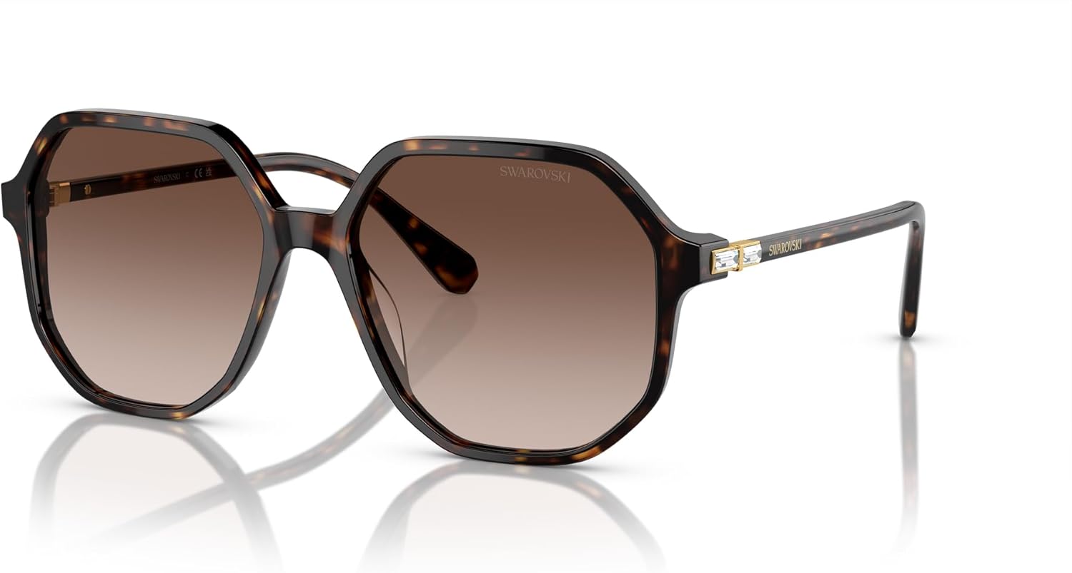 Swarovski womens Sk6003f Low Bridge Fit Octagonal Sunglasses