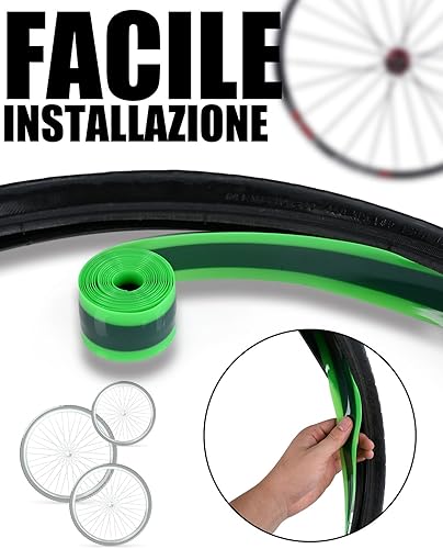 Miniatura 9 de Julai Protector plano para neumáticos de bicicleta, tubo de bicicleta de montaña, compatible con 12, 16, 18, 20, 24, 26, 27.5, 29 pulgadas