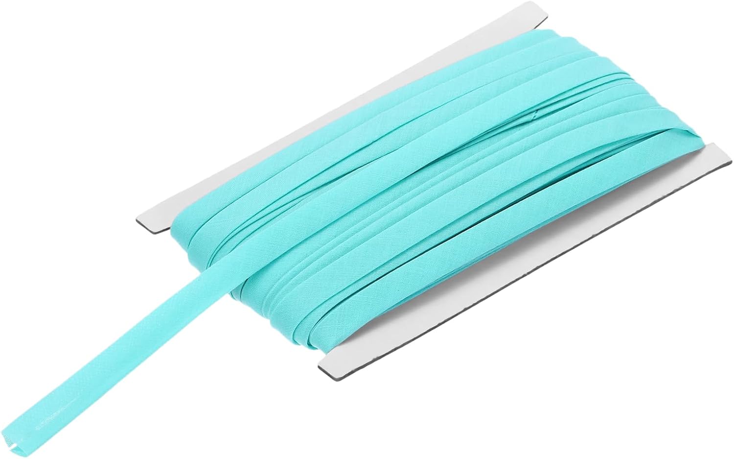 MECCANIXITY 2/5 Inch Double Fold Bias Tape Polyester Continuous Bulk Bias Tape for Sewing,Seaming Quilting Hemming Binding Crafts (Lake Blue 25 Yards)