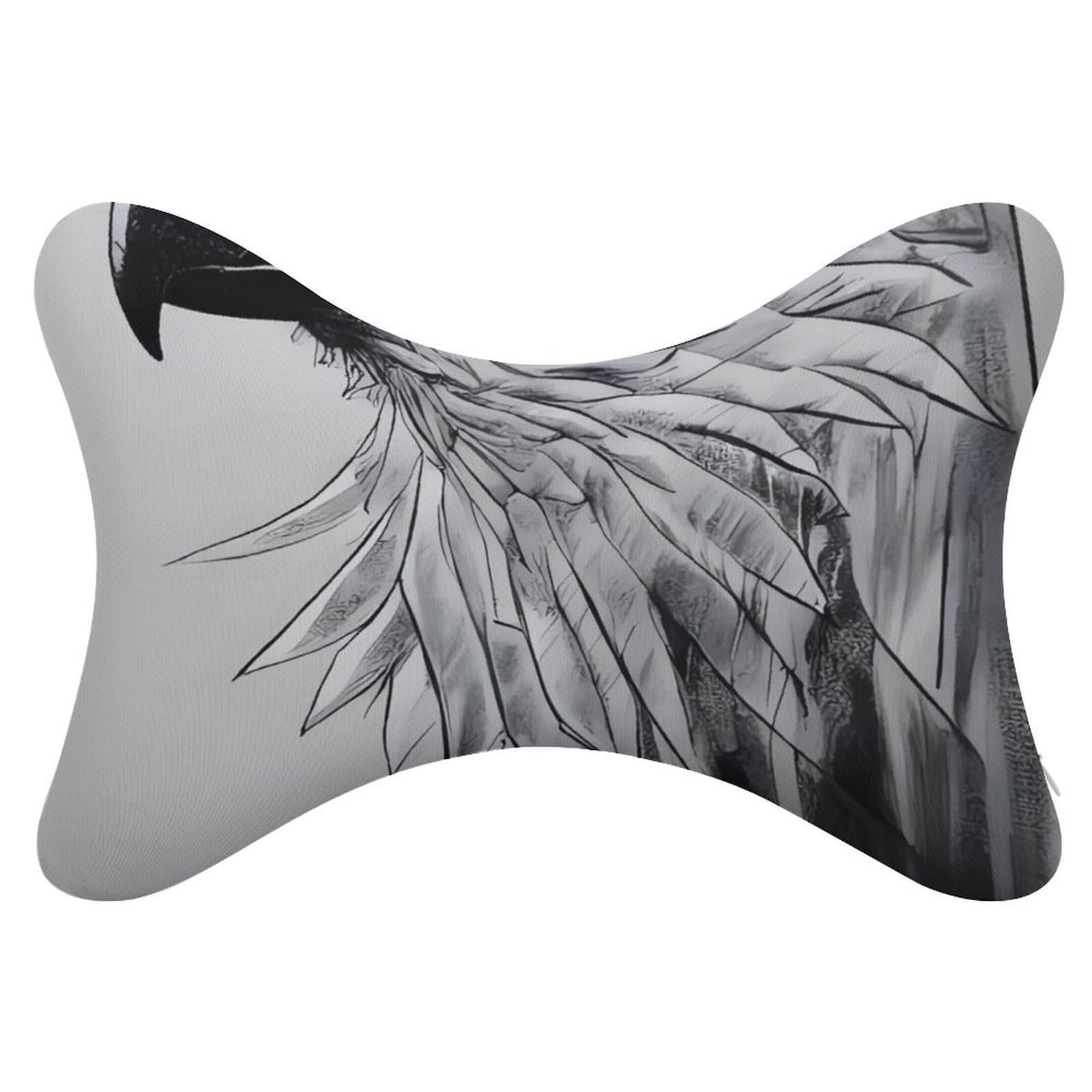 Adfgyerh Style Sketching An Eagle Pillow ，Memory Foam Pillow Core，Cushion,Provide Neck Support，Car Pillows For Travel Car Seats And Home Offices.