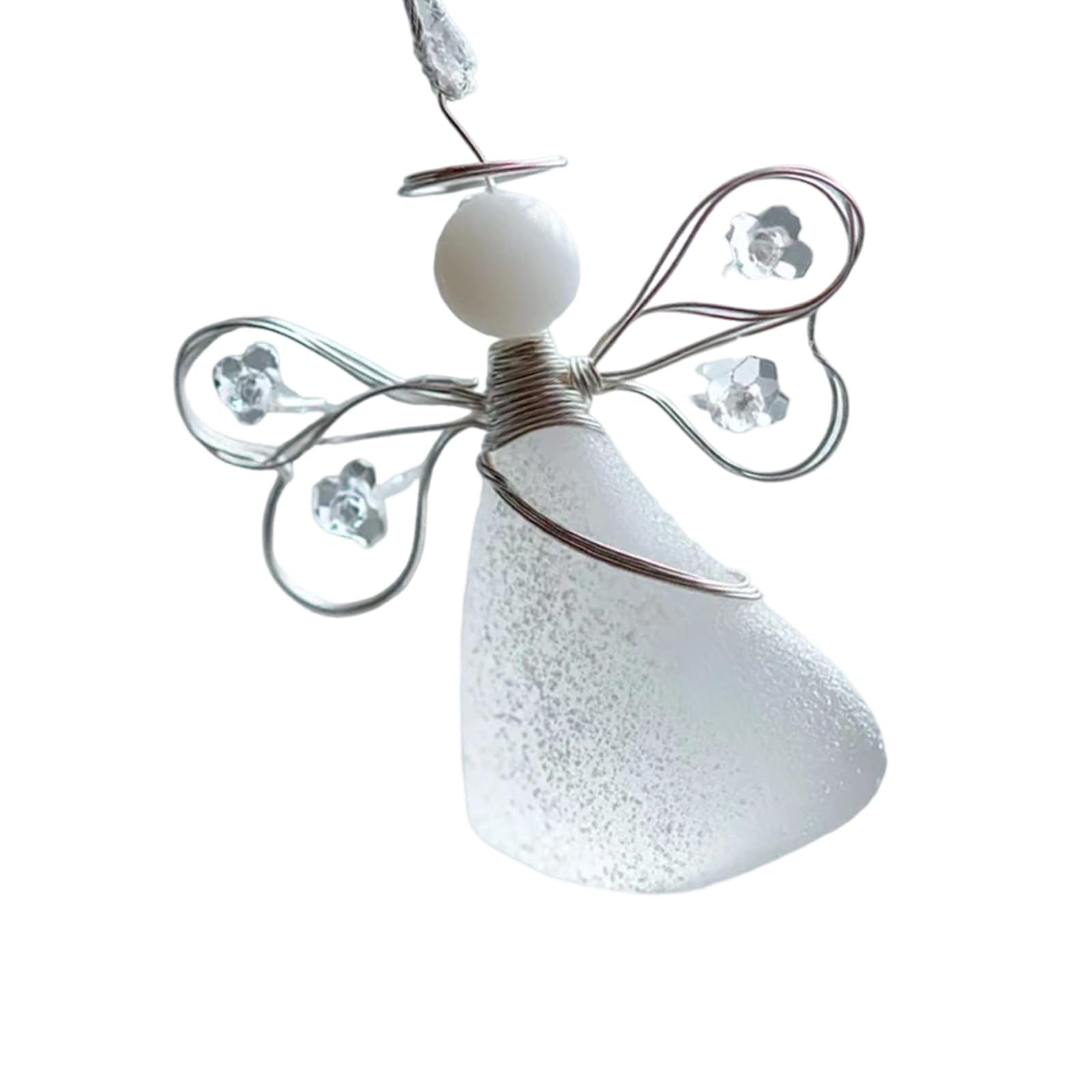 Angelic Ornament 2D Flat Hanging Pendant Charm for Christmas Tree Decorations or Coastal Cottage Interior Accent Coastal Wall Hanging