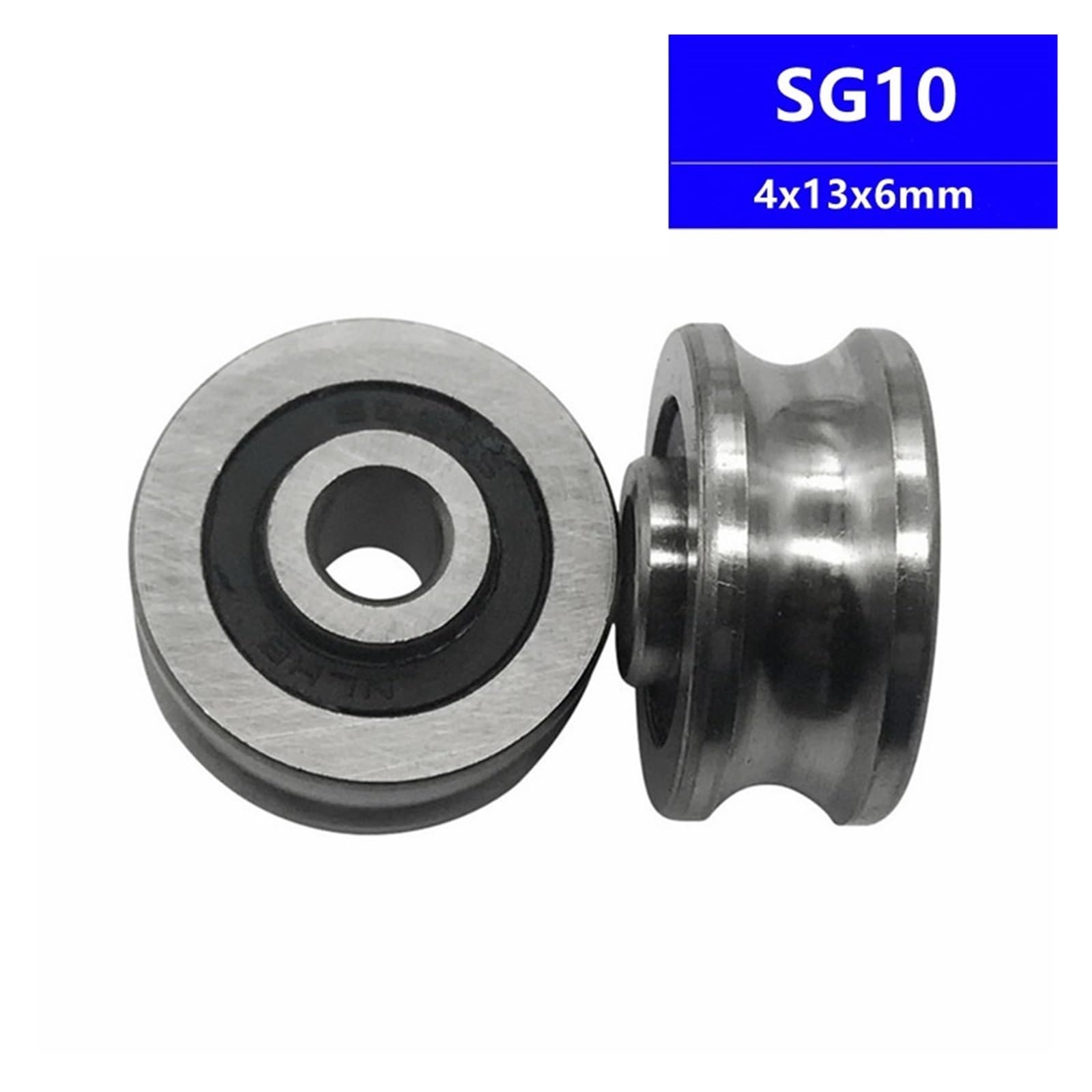 20 Sztuk U Łożysko Rowkowe SG10 4x13x6x6.5mm 4x13x6x8.2mm Stalowe Koło Pasowe Prowadnica Rolkowa Łożyska Kulkowe Koła | SG10 4x13x6x6.5mm
