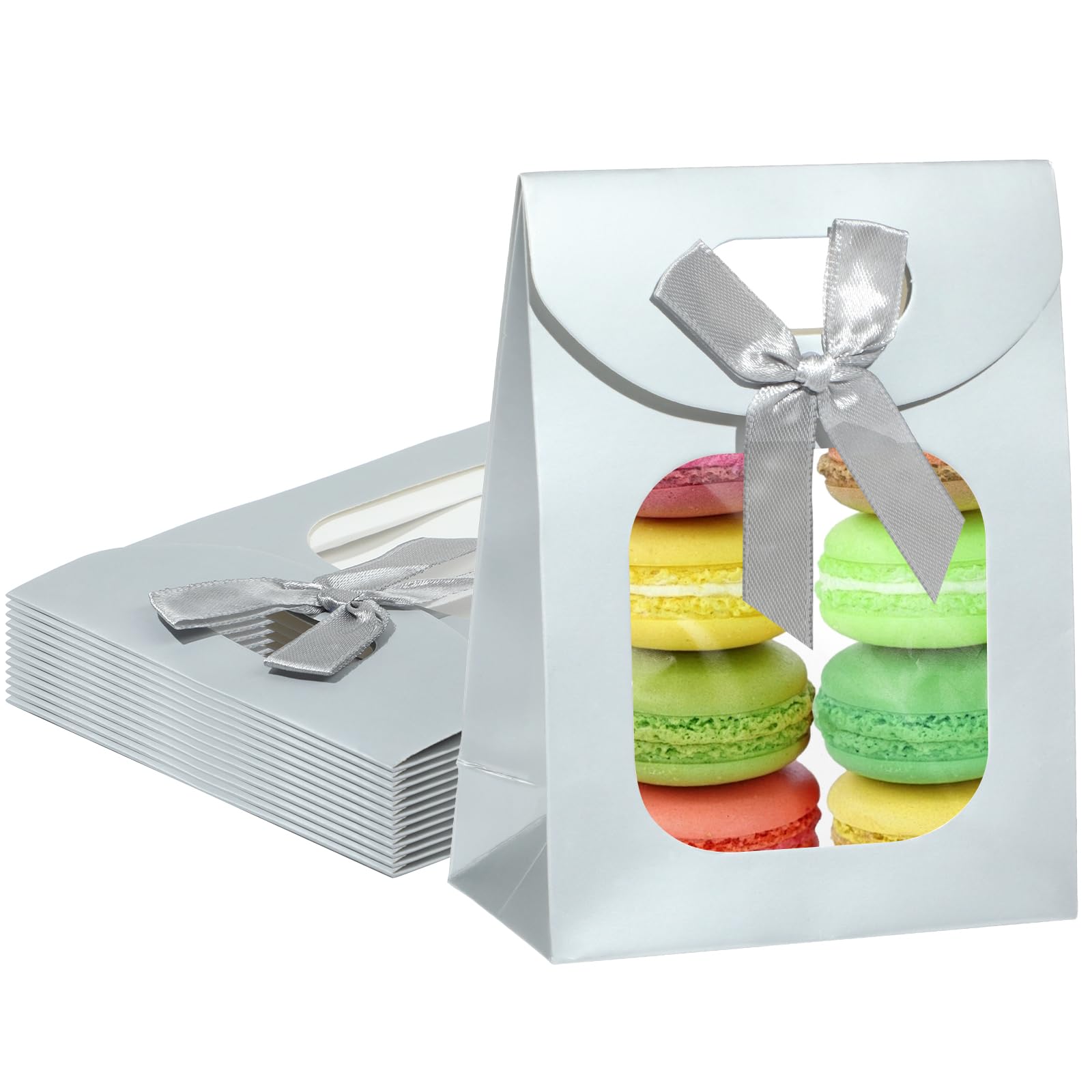 Paquete De 150 Bolsas De Papel Kraft Con Ventana Transparente De 5 X 8 Pulgadas Bolsas De Mylar Pequenas Con Cierre Para Almacenamiento De - Foto 9