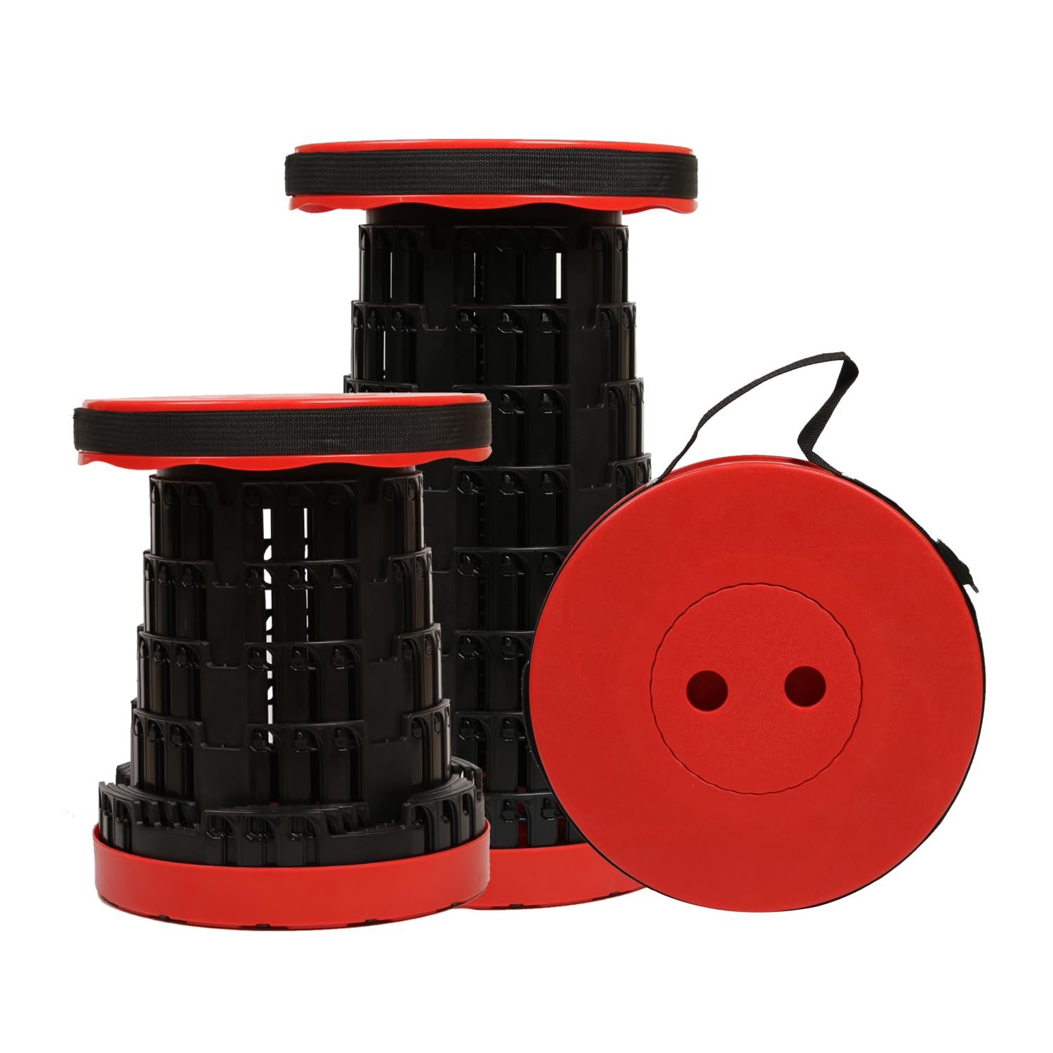 JAEMEYEM Collapsible Stool Chair, Upgraded Folding Stool for Adults Lightweight, Sturdy, Adjustable, Portable, Foldable Seat Sturdy Stools for Outdoor