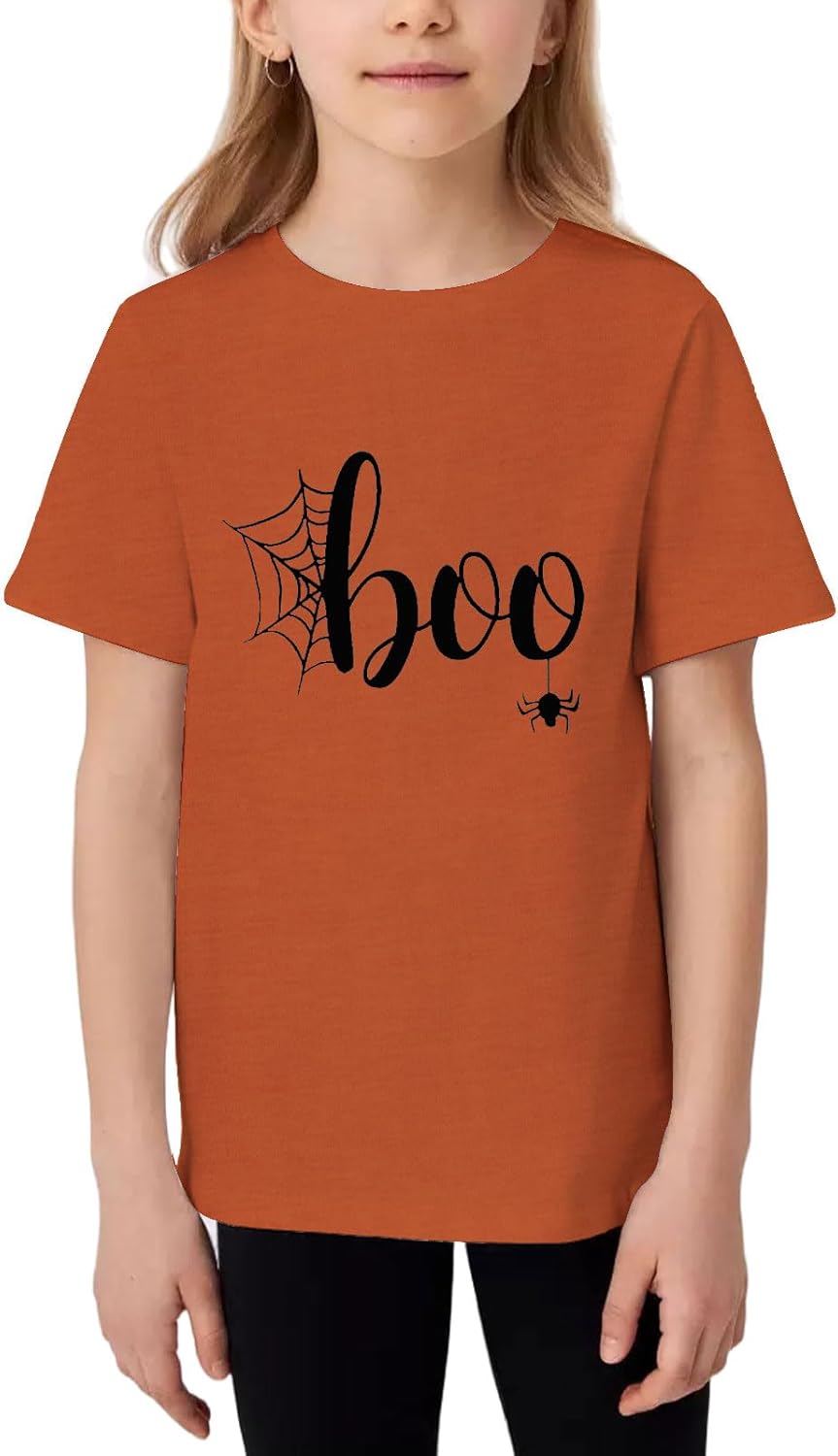Kids Halloween Shirt Boys Girls Funny Halloween Boo Shirts Ghost Pumpkin Toddlers Tee Tops - Image 5