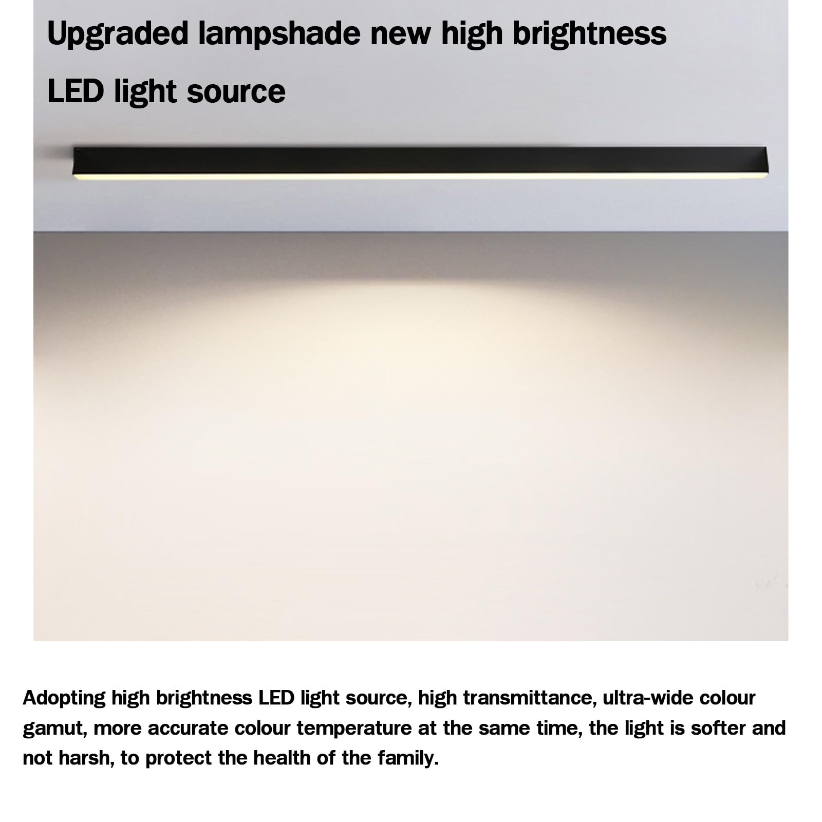 Modern LED Deckenleuchte 2700K-6500K Dimmbar Deckenlampe mit Fernbedienung Deckenbeleuchtung Aluminium Minimalistisch Langes Rechteck für Küche Schlafzimmer Flur (150cm,Weiß)
