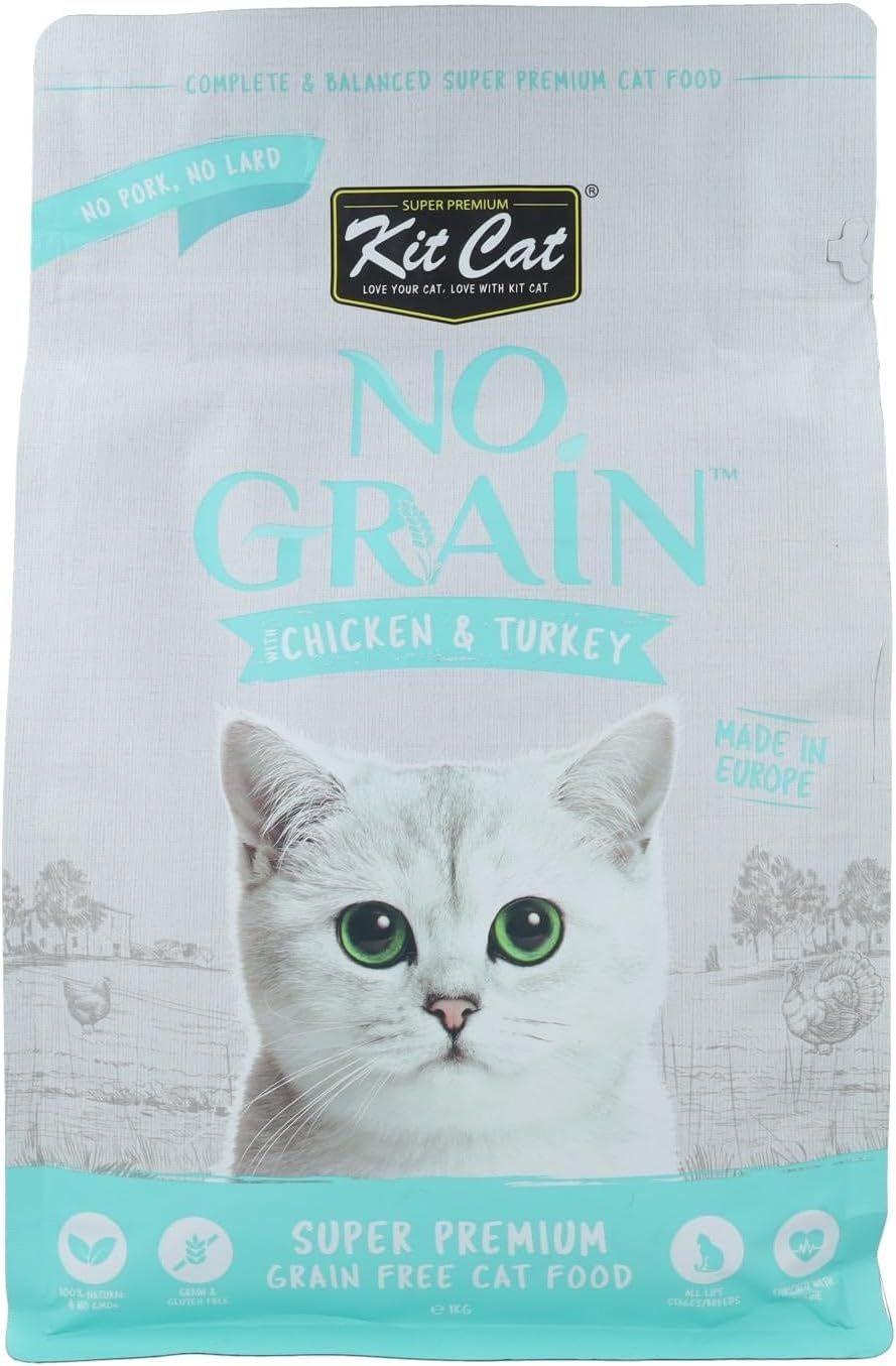 No Grain Chicken & Turkey Super Premium Cat Dry Food - 1KG