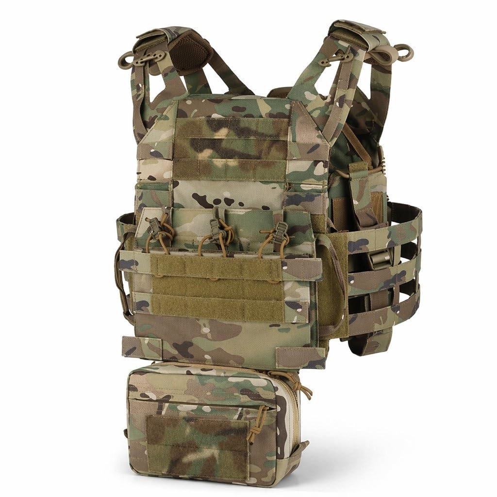 Kamizelka Taktyczna Camo Quick-Release Zestaw Nośników Płyt Molle Lekka Płyta Kompatybilna Z Płytą 10x12 Cali