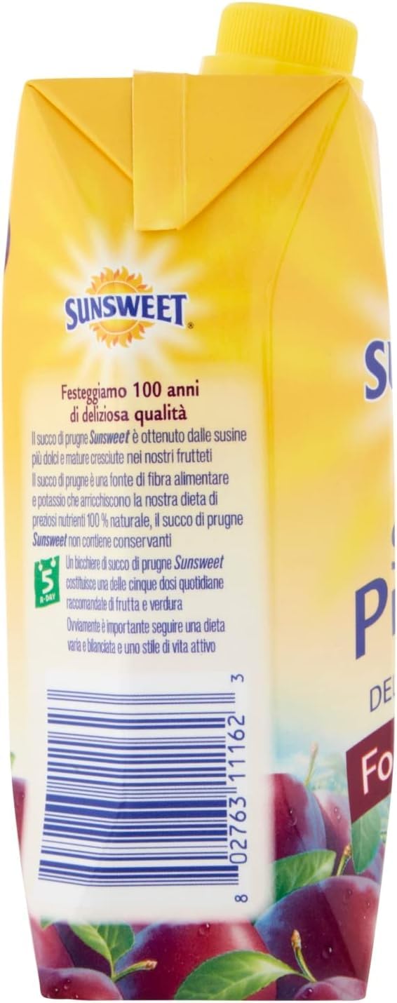 12x Sunsweet California Prune Juice, 500 ml + Italian gourmet polpa 400g