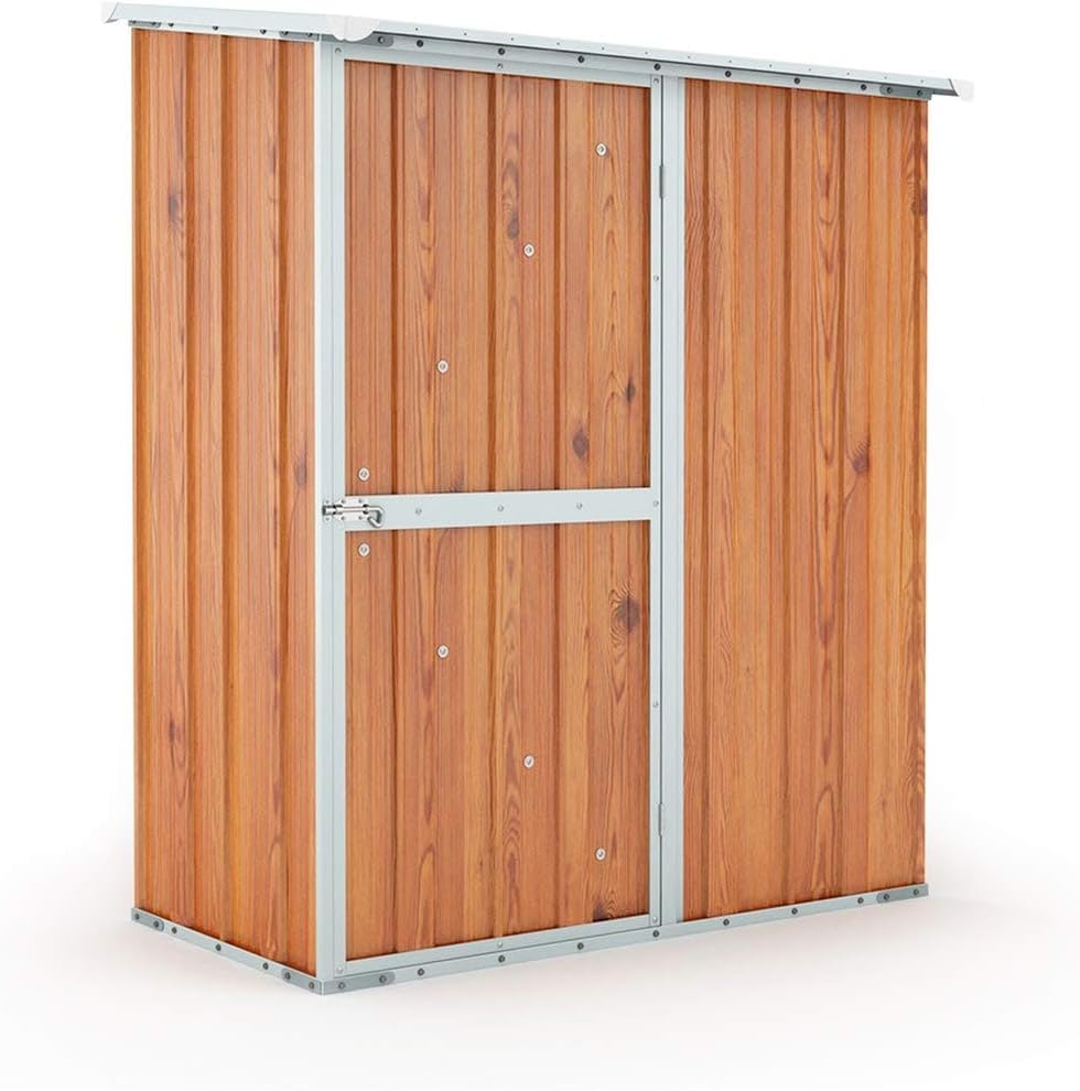 Casetta da giardino effetto legno 1,55 mq in acciaio