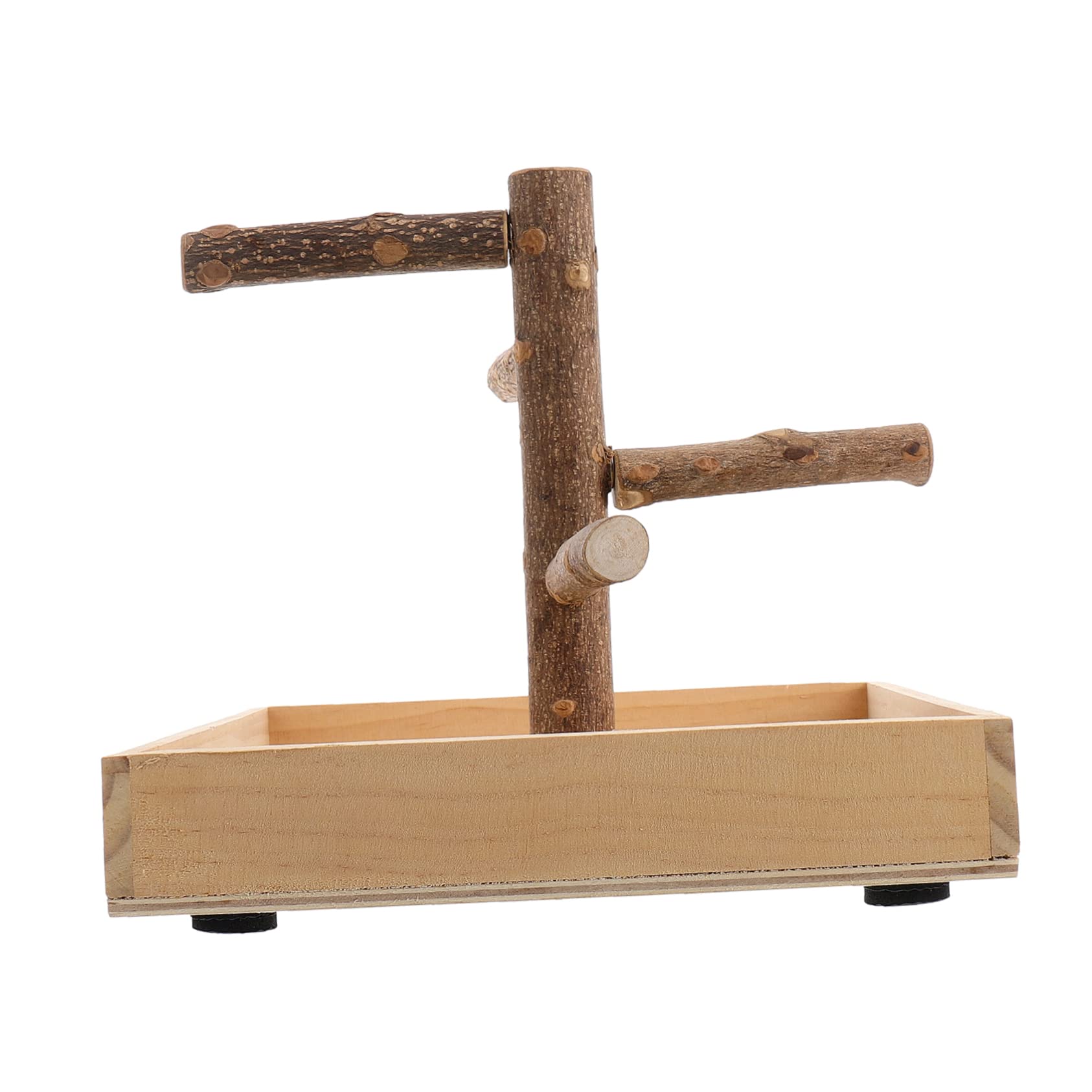 TOYANDONA Soporte De Juego para Loros Soporte para Perchas De Pájaros De Madera Pequeña Estación De Entrenamiento para Pájaros Gimnasio De Juego para Aves Pequeñas