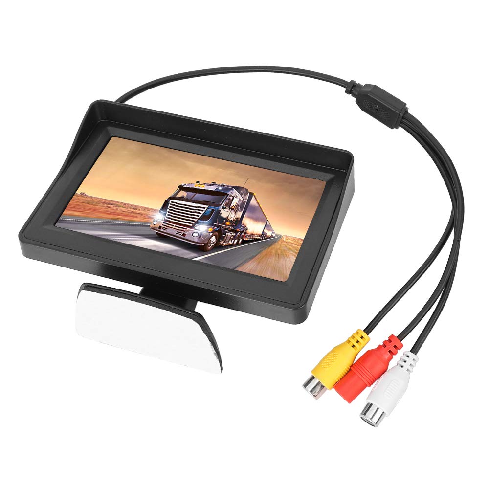 Moniteur LCD de voiture DC 9V-35V 3W 4.3in Ultra-mince 2 voies entrée AV moniteur de voiture écran LCD pour caméra de recul