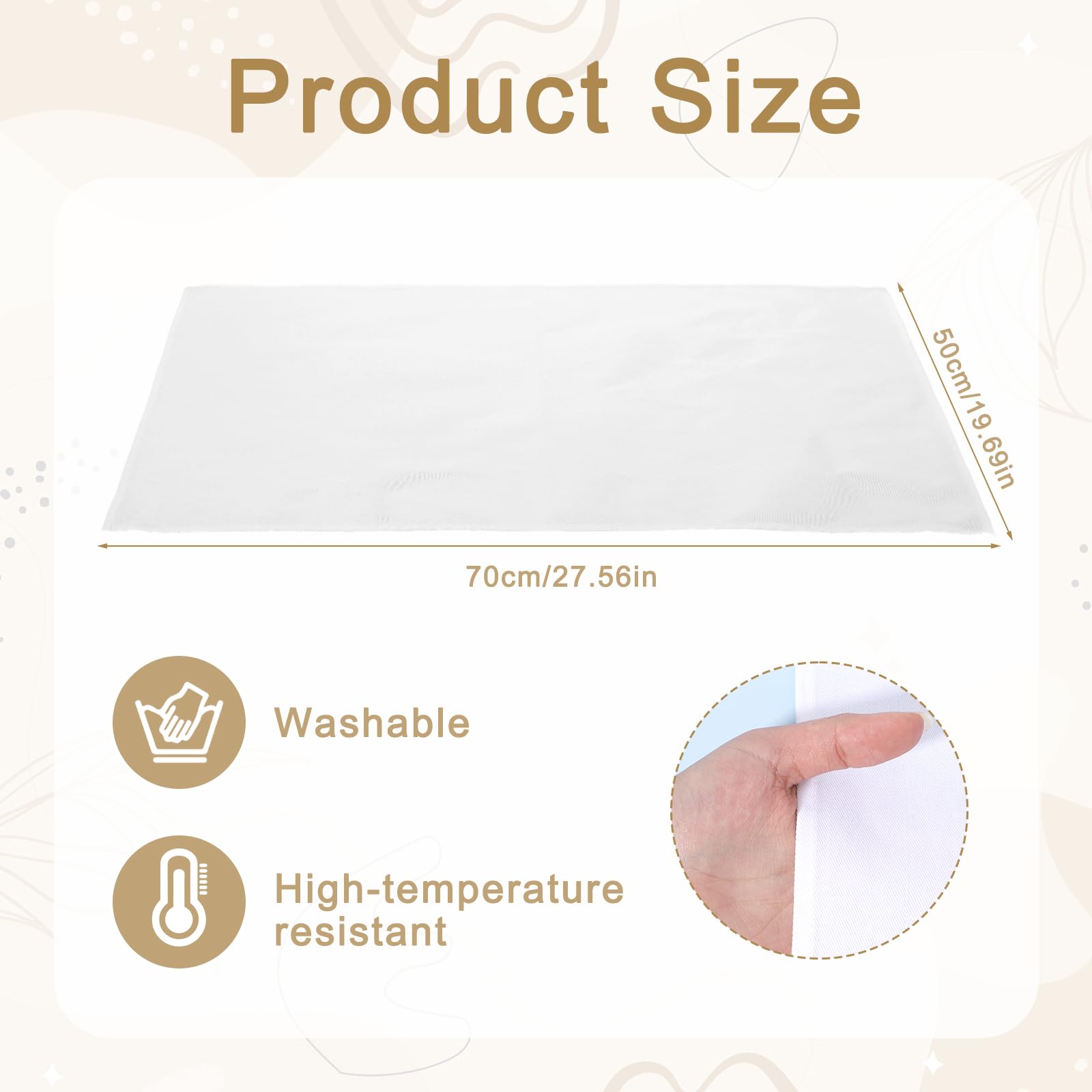 2 Pcs Cotton Ironing Cloth to Protect Clothes 20 X 27 Pressing Cloth for Ironing Fabric Press Clothing Sewing and Iron Fabric Protector Press Tool - 3